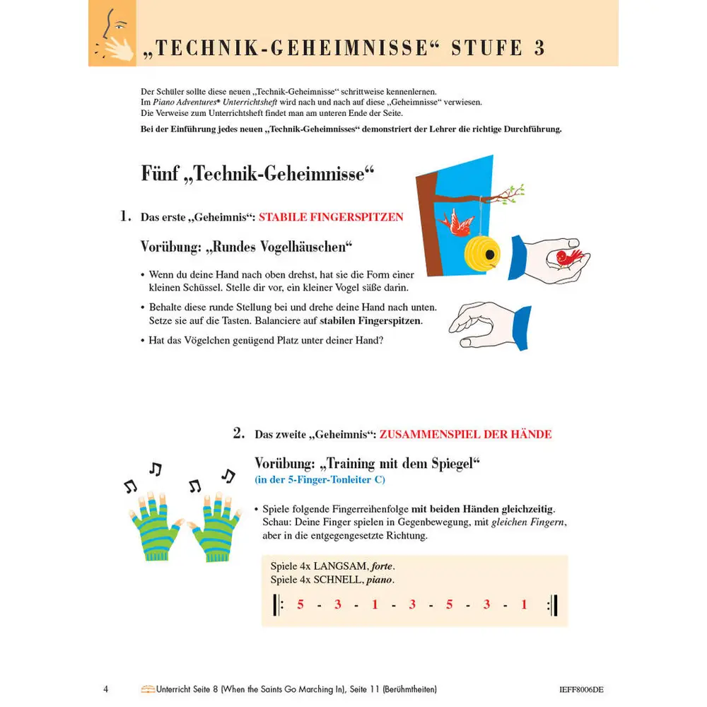 Piano Adventures Stufe 3 - Technik- & Vortragsheft