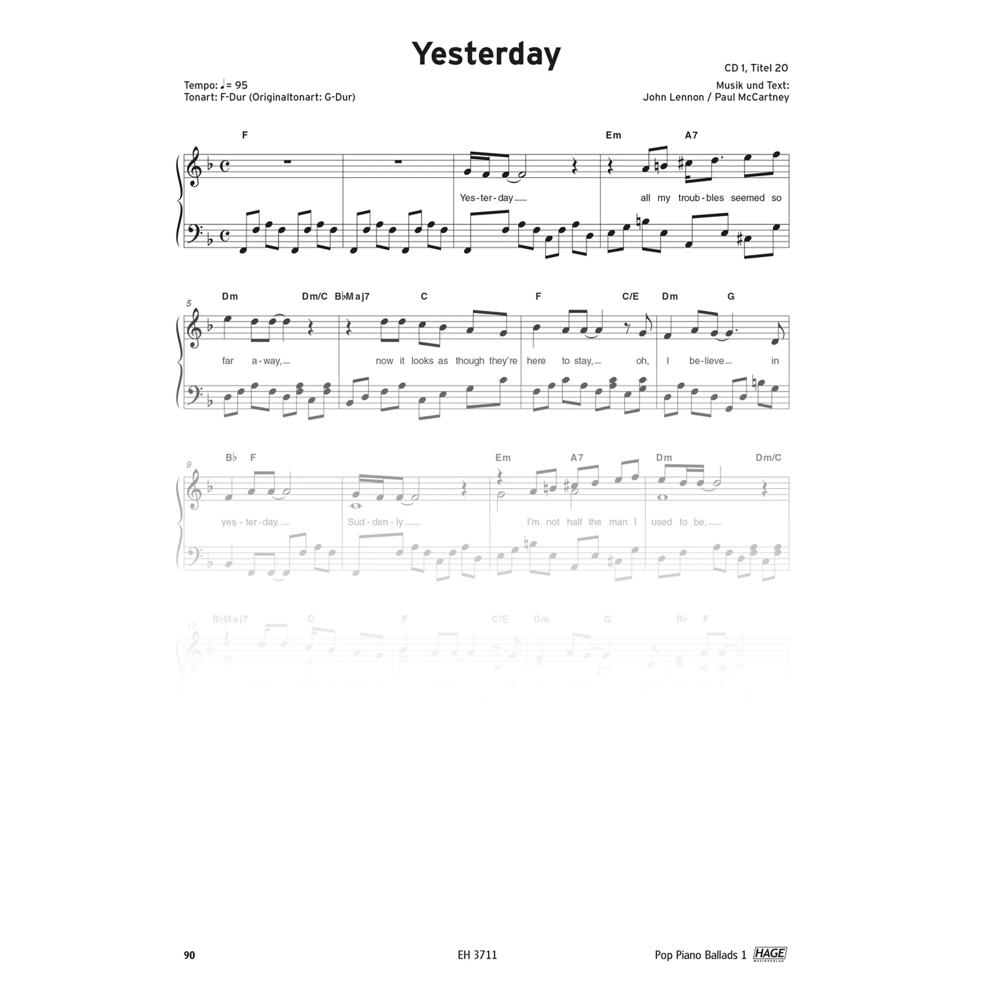 Pop Piano Ballads Band 1