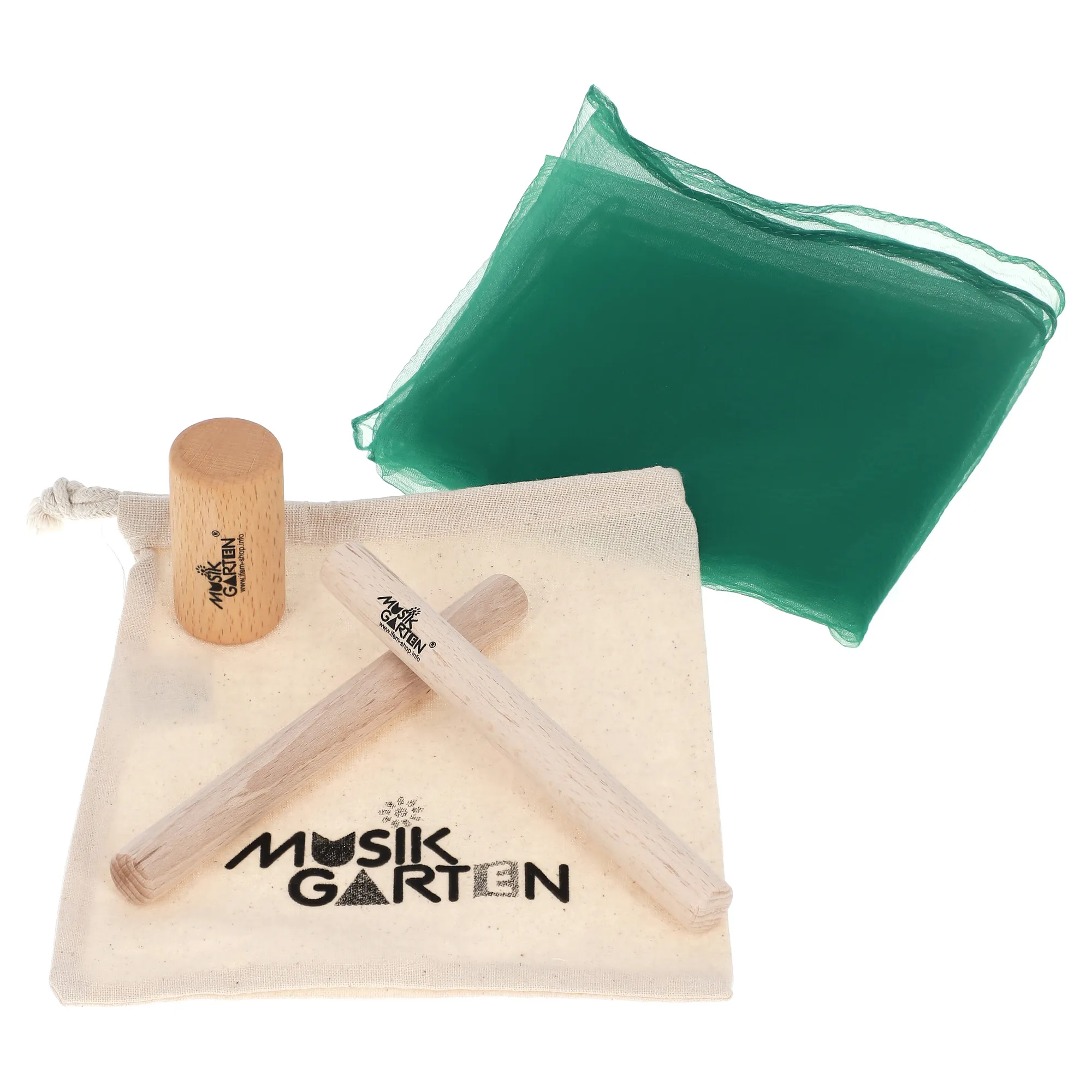 Instrumentensäckchen mit grünem Tuch