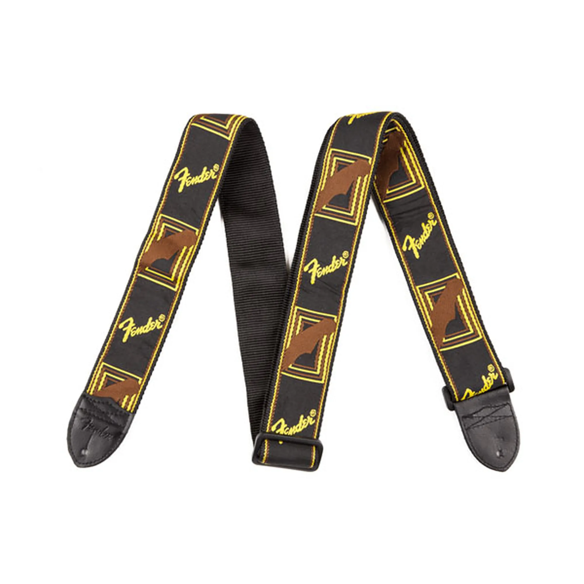 Fender BLK/Yellow/Brown Mono Strap