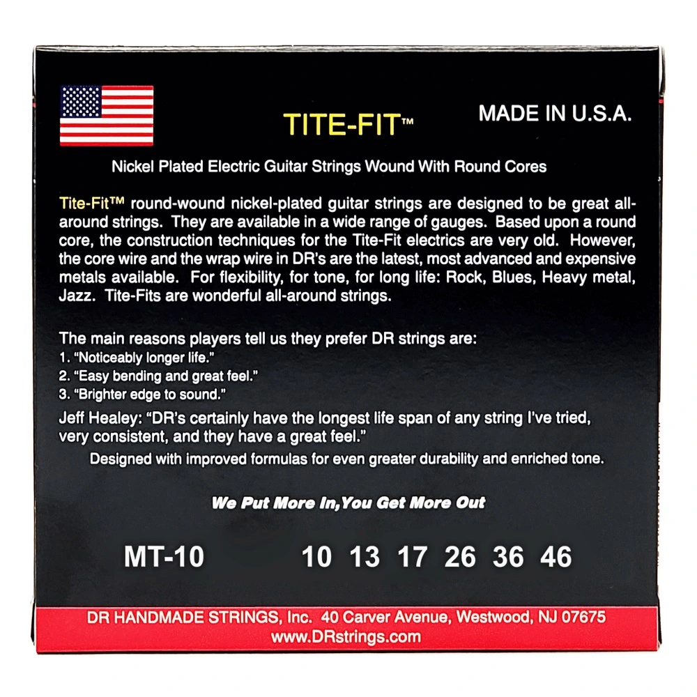DR Strings Tite Fit MT-10