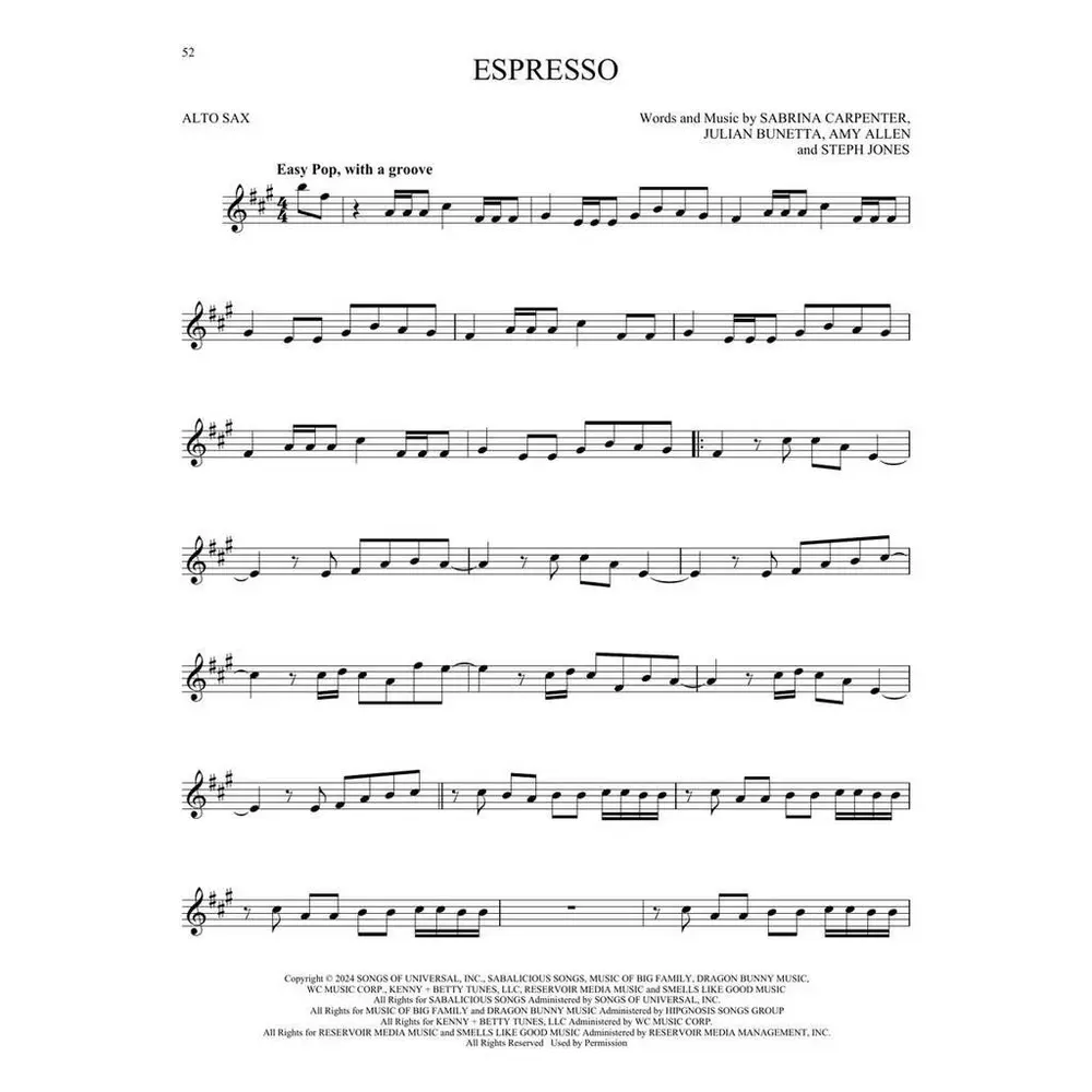 101 Top Hits for Alto Sax