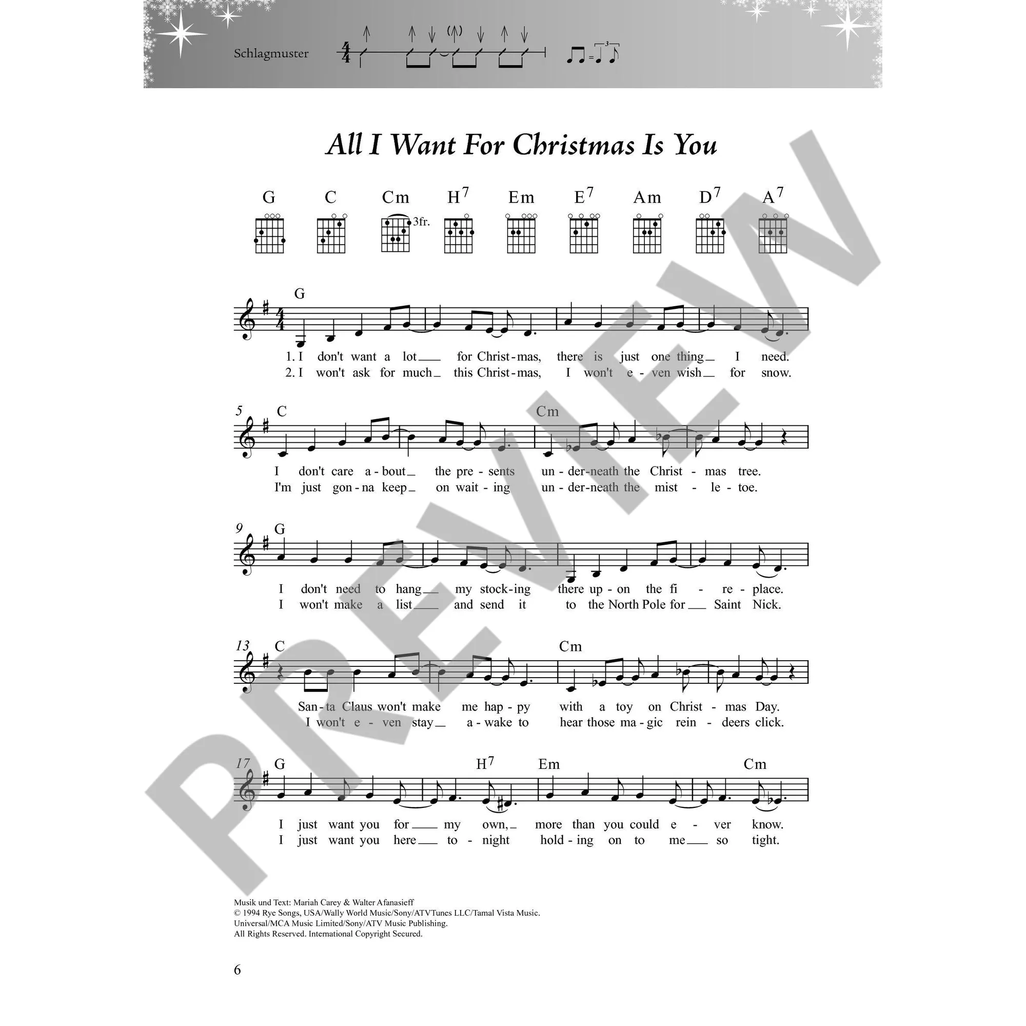 Das Weihnachtsliederbuch für Alt und Jung für Gesang und Gitarre