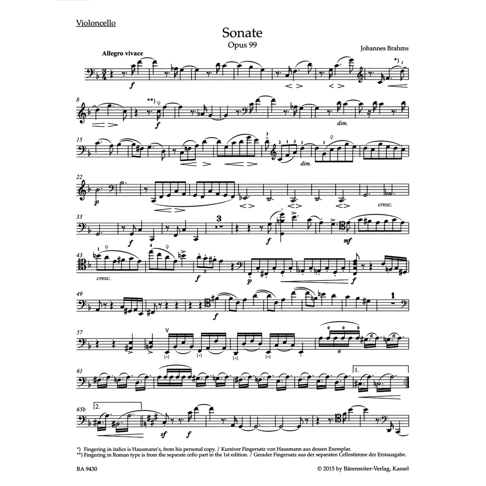 Sonate F-Dur op. 99