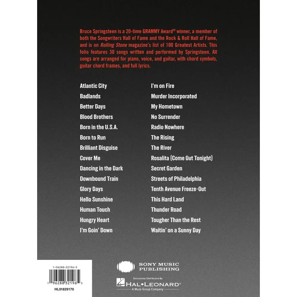Bruce Springsteen Sheet Music Collection