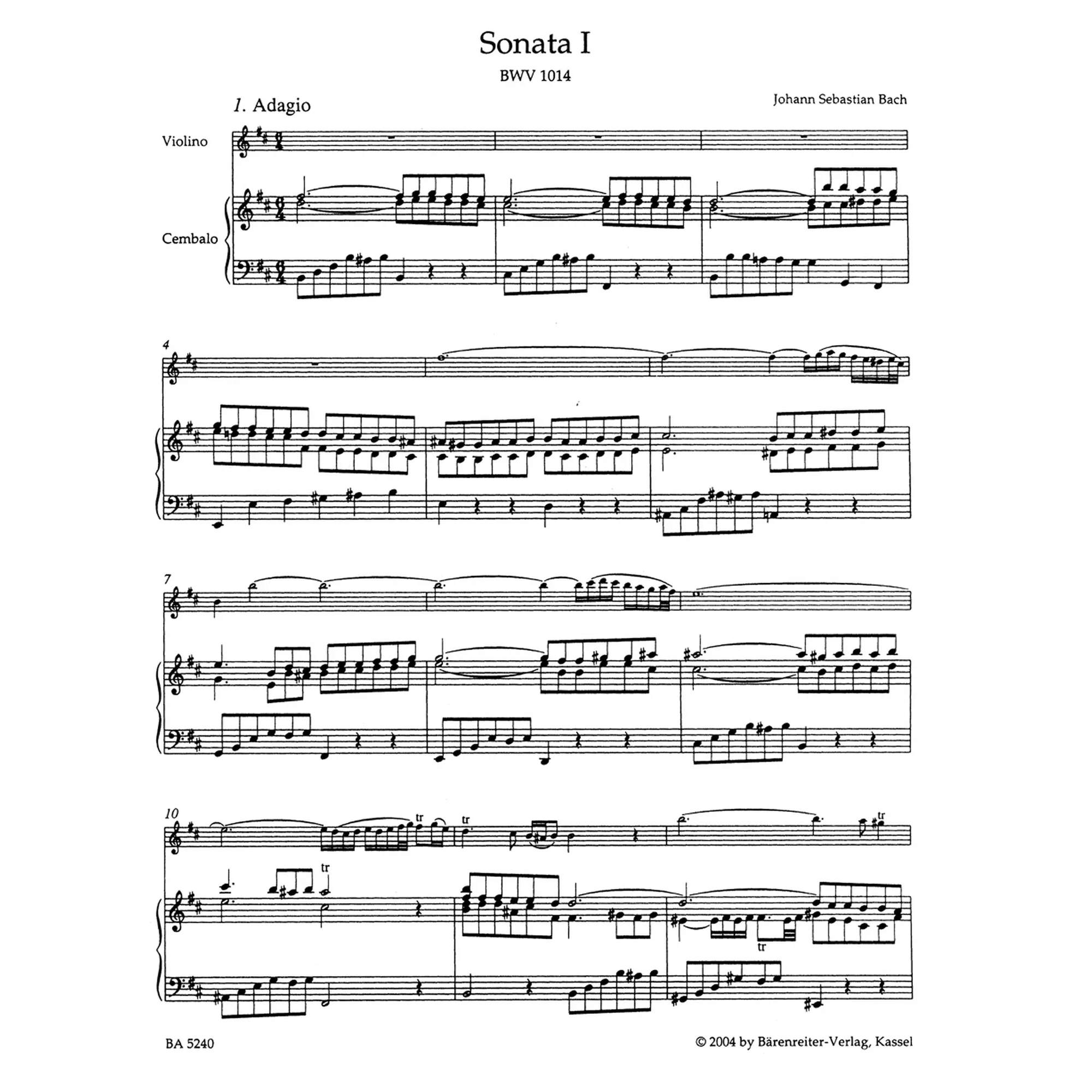 6 Sonaten BWV 1014-1019
