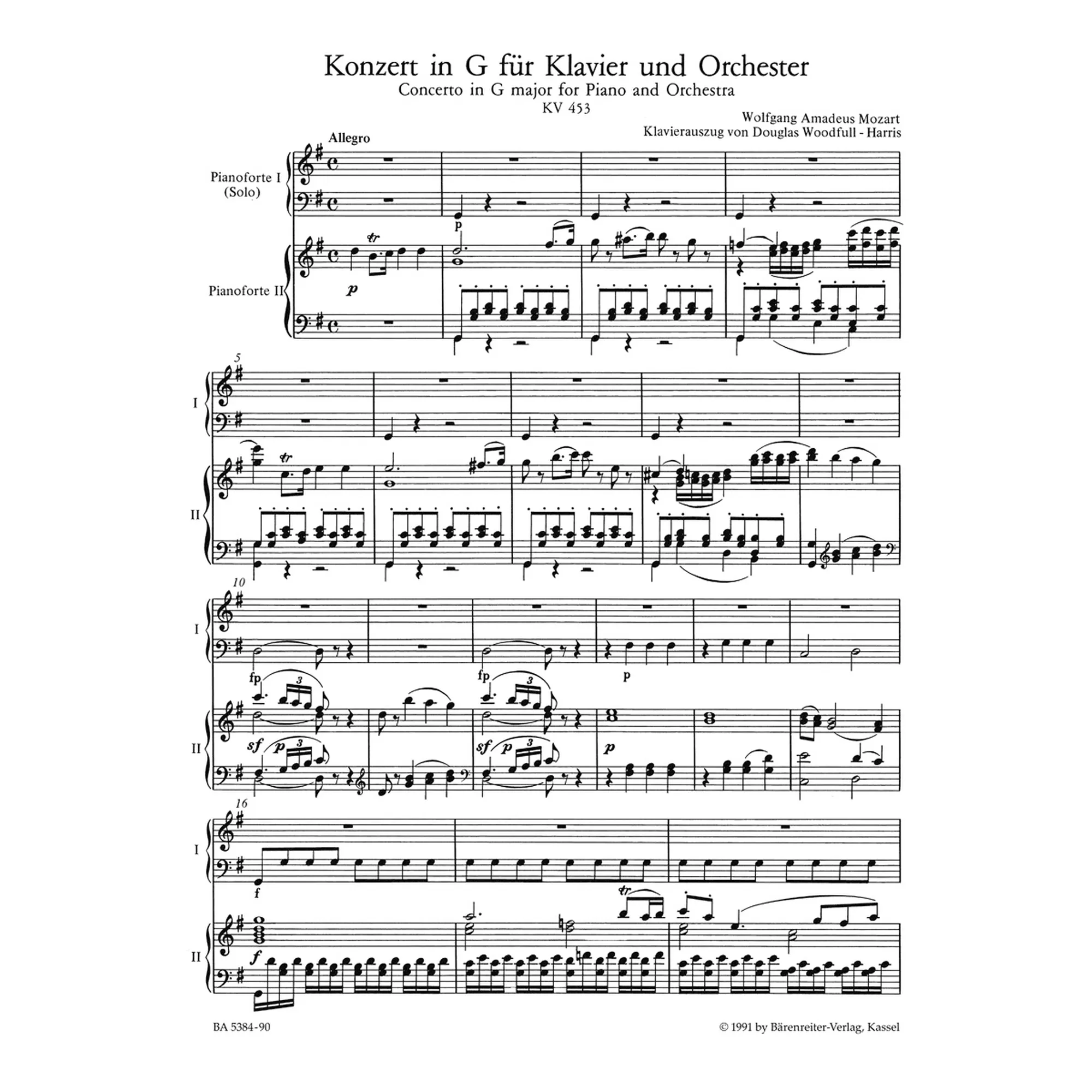 Konzert 17 g-Dur KV 453