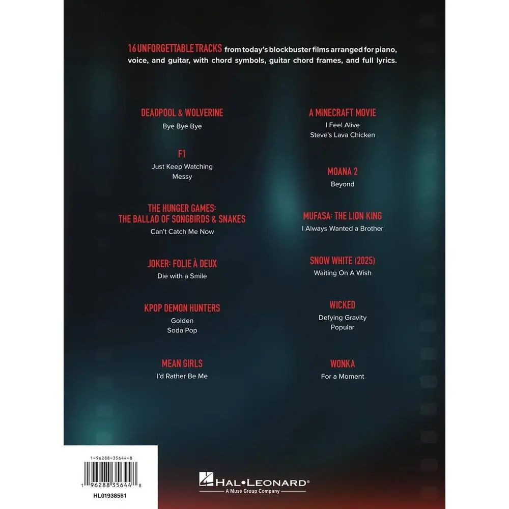 Songs from Kpop Demon Hunters, Minecraft, Wicked and more Top Movies