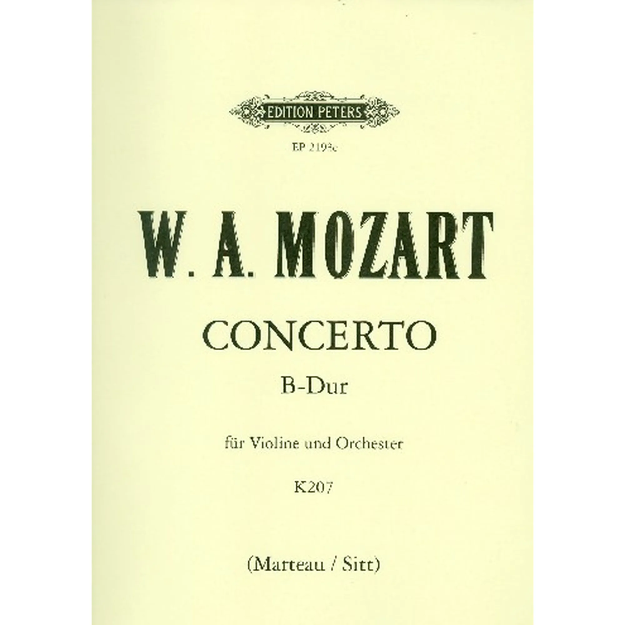 Konzert B-Dur Nr.1 KV207 für Violine und Orchester