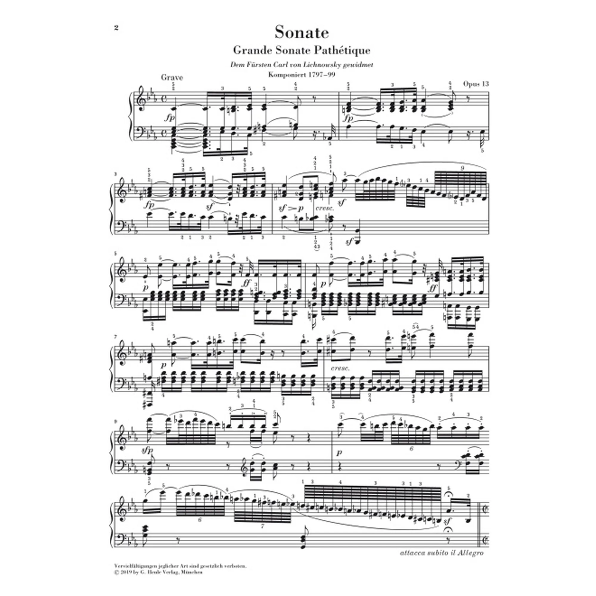Sonate c-moll Nr.8 op.13