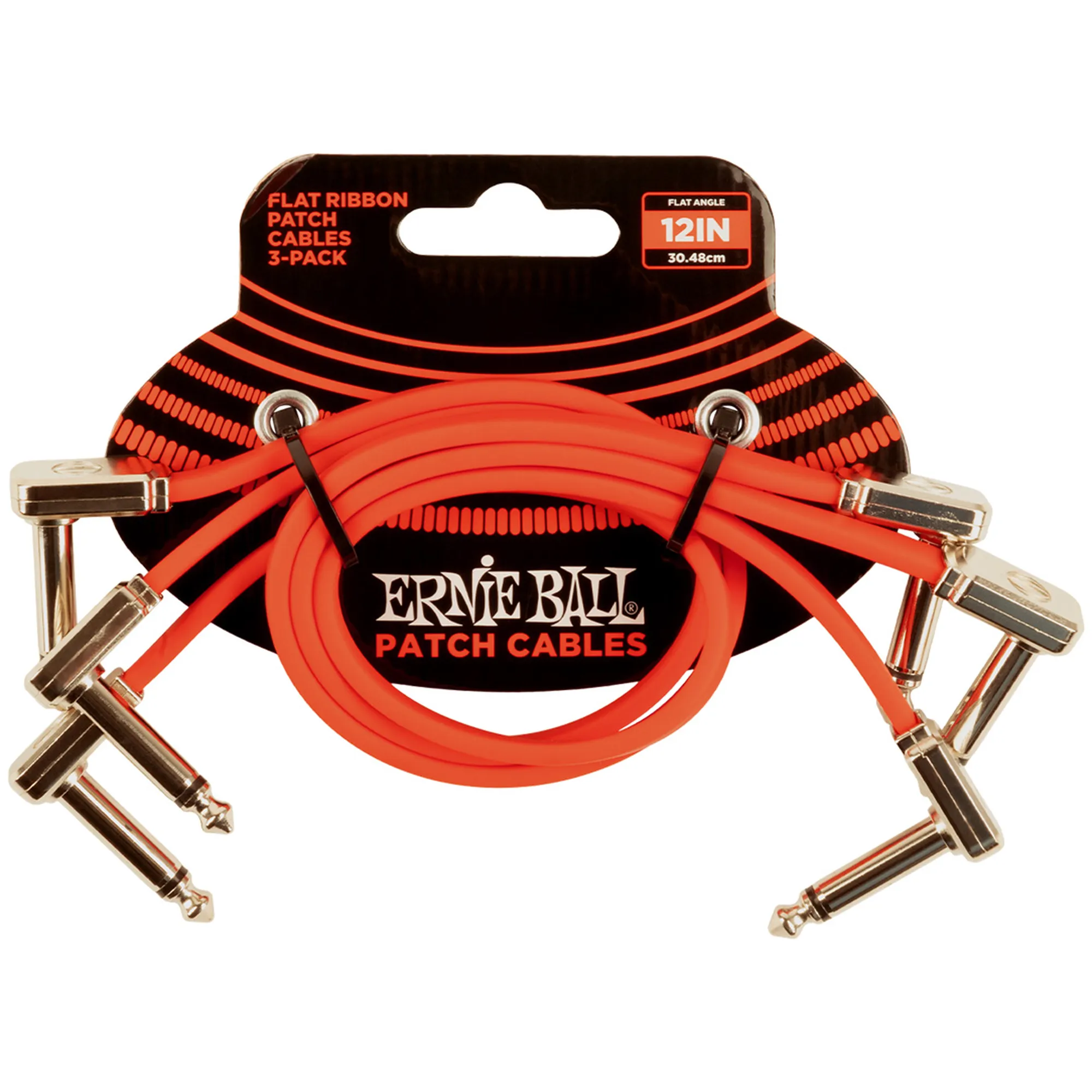 Ernie Ball EB6403 Flat 30cm 3-Pack Red