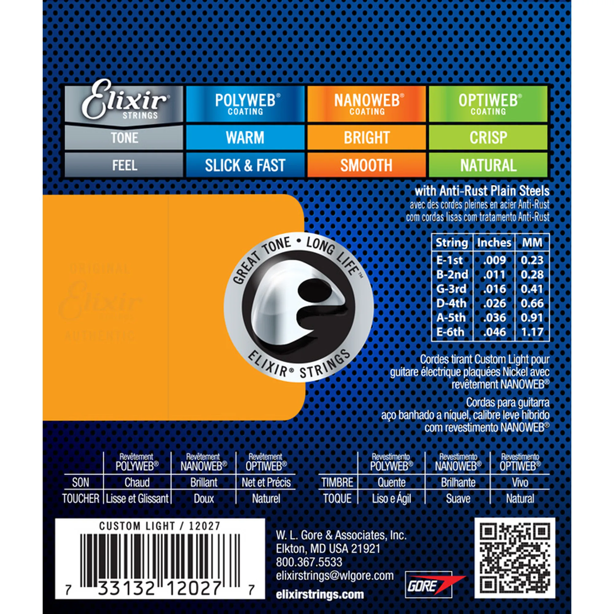 Elixir 12027 Nanoweb Custom Light