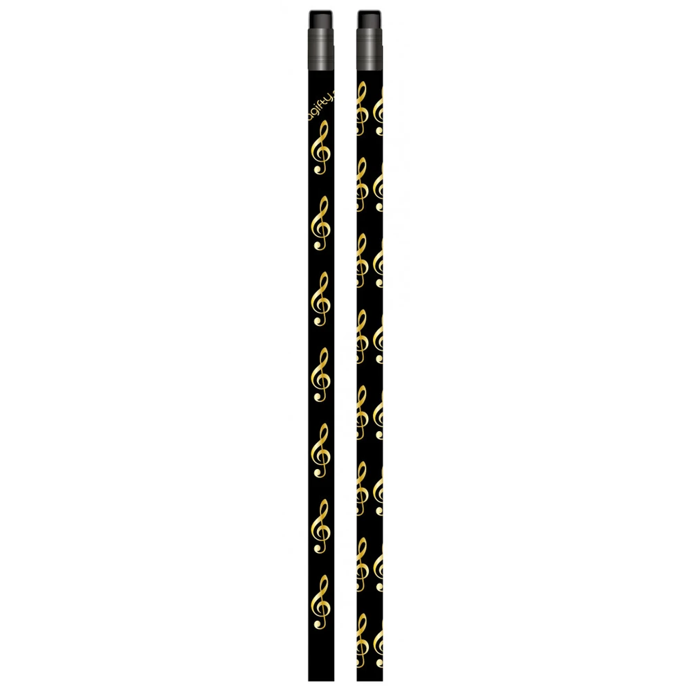 agifty Bleistift schwarz Violinschlüssel gold