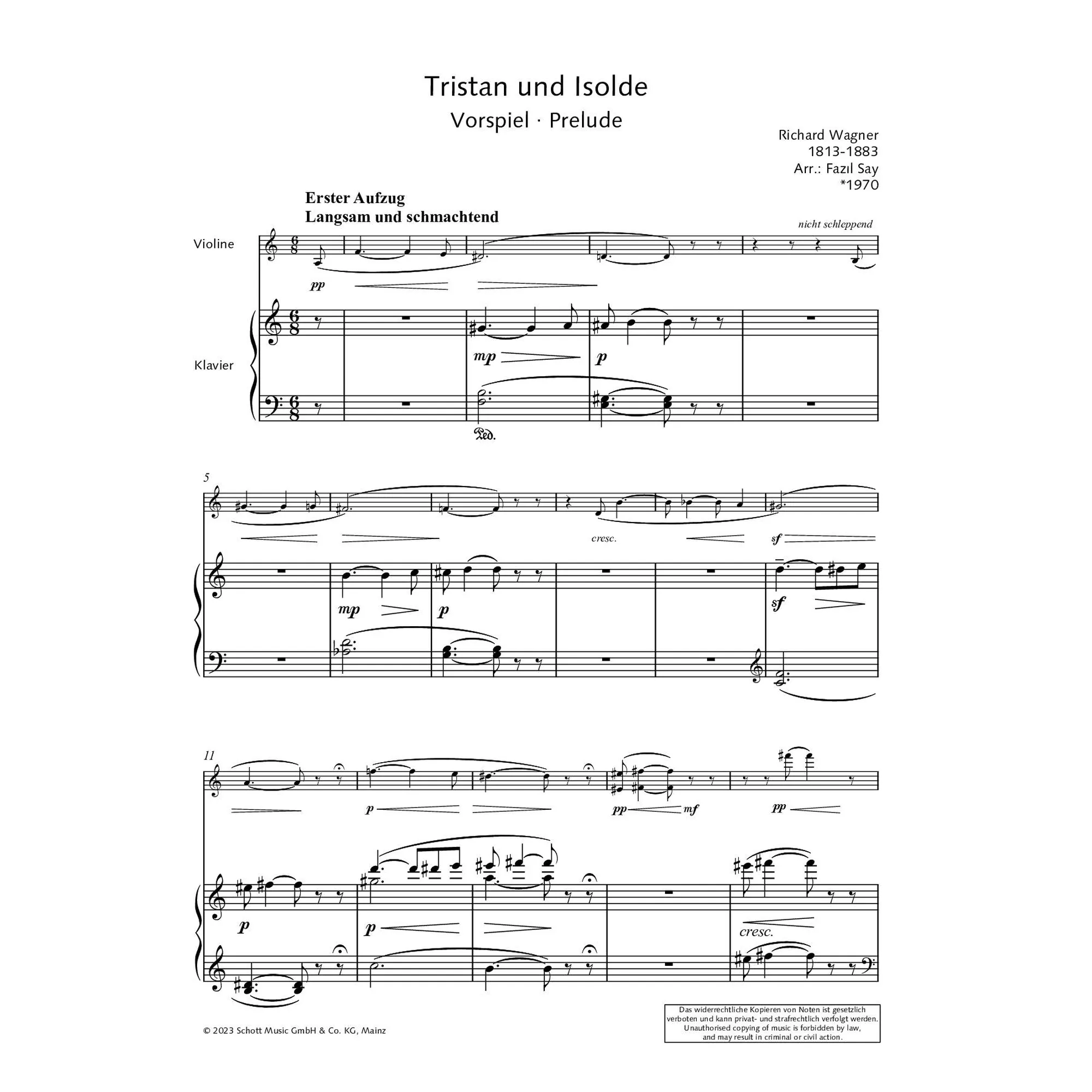 Tristan und Isolde (Prelude, Isoldes Liebestod)