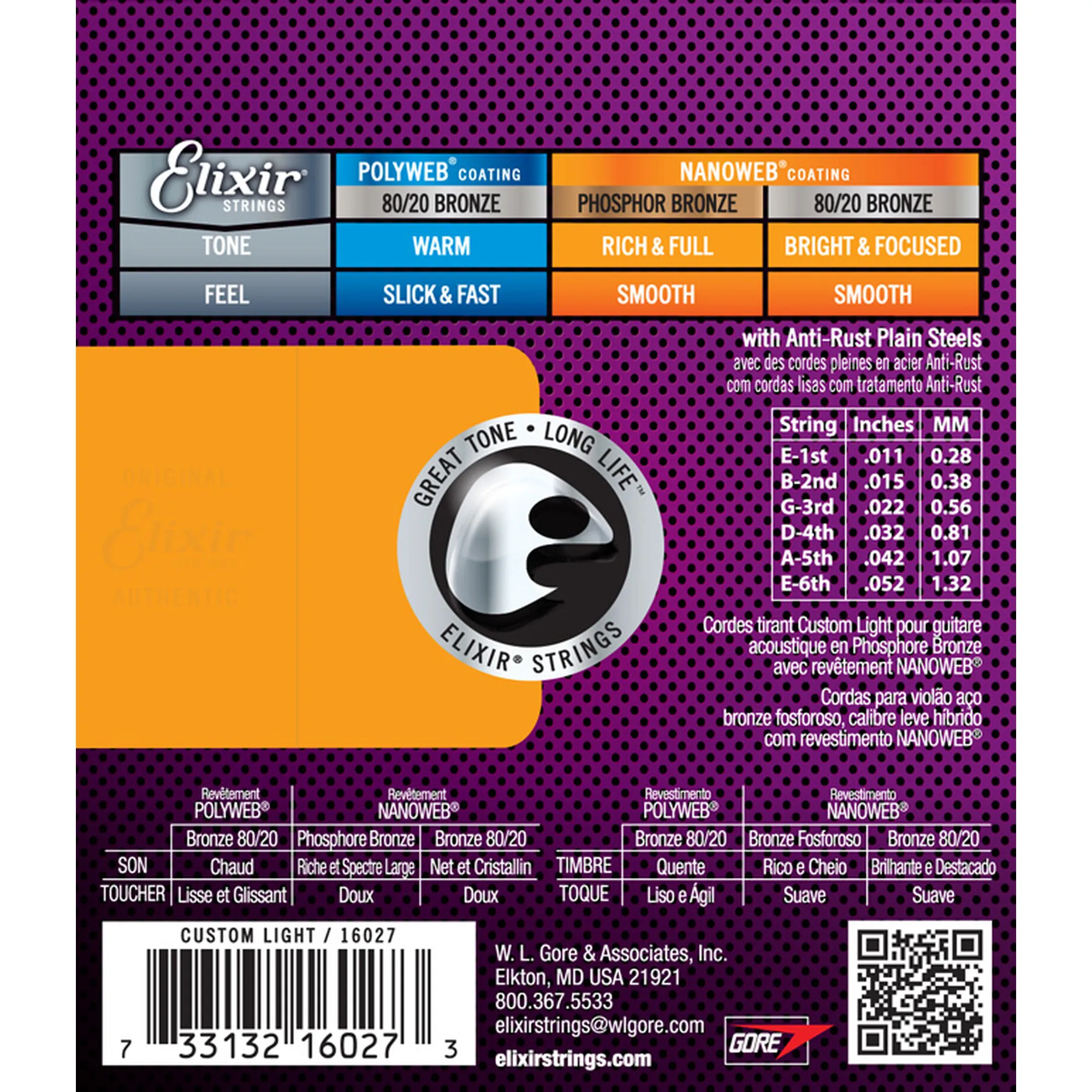 Elixir 16027 Nanoweb Phosphor Custom Light