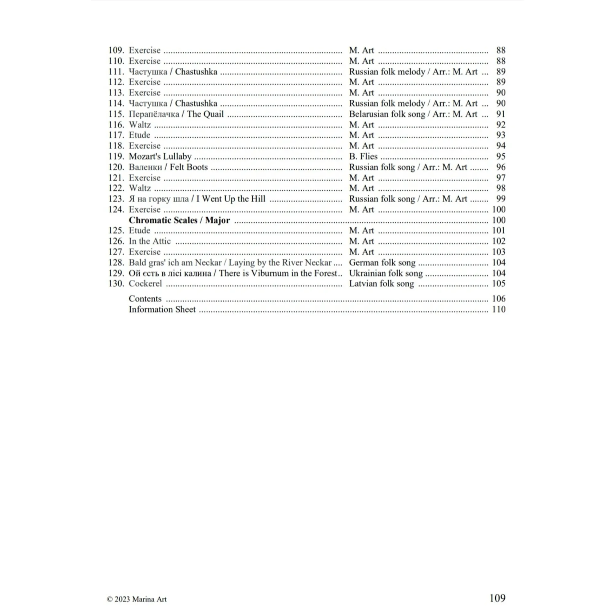 Piano Accordion Book Vol.1: Musical Pieces and Exercices