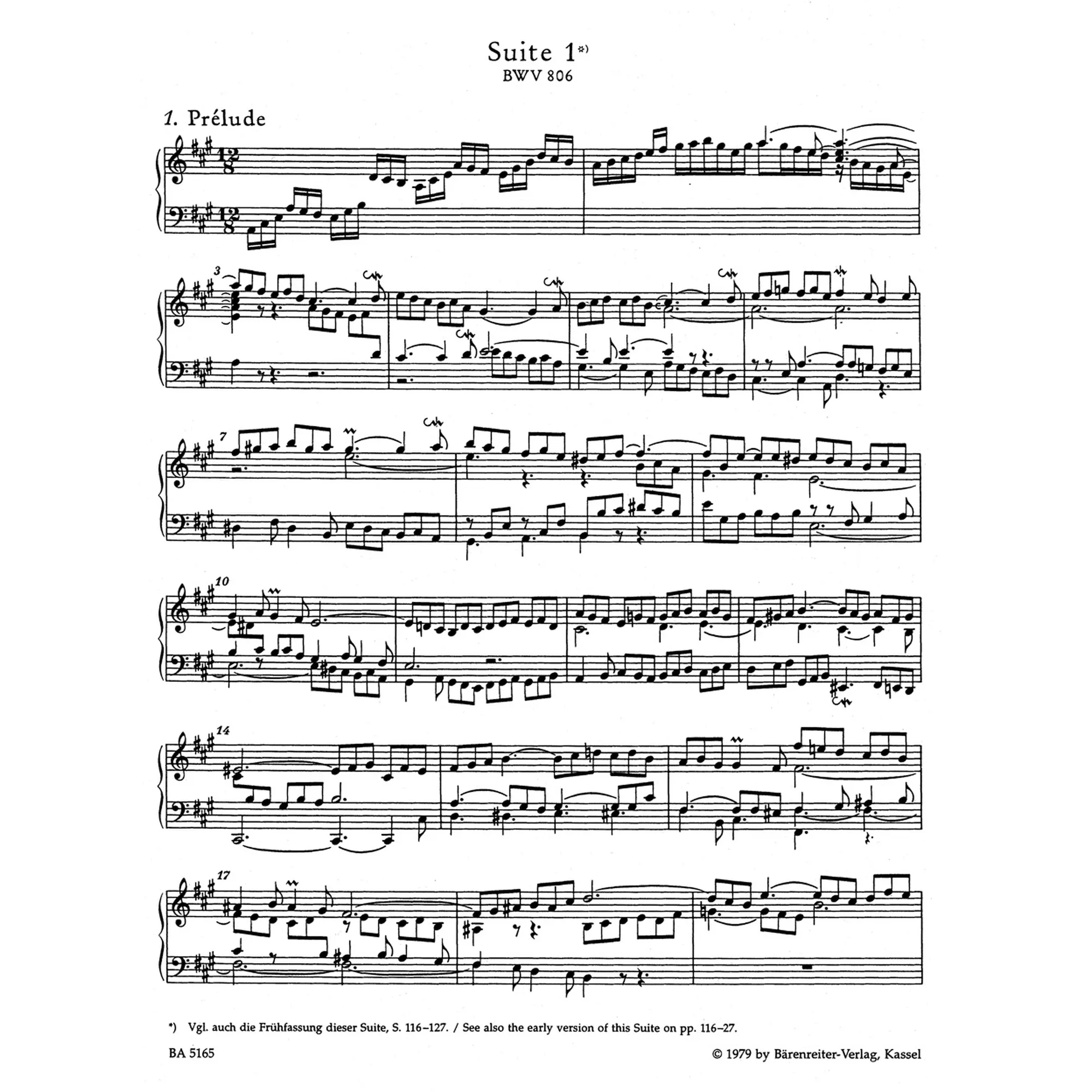 Die sechs Englischen Suiten BWV 806-811