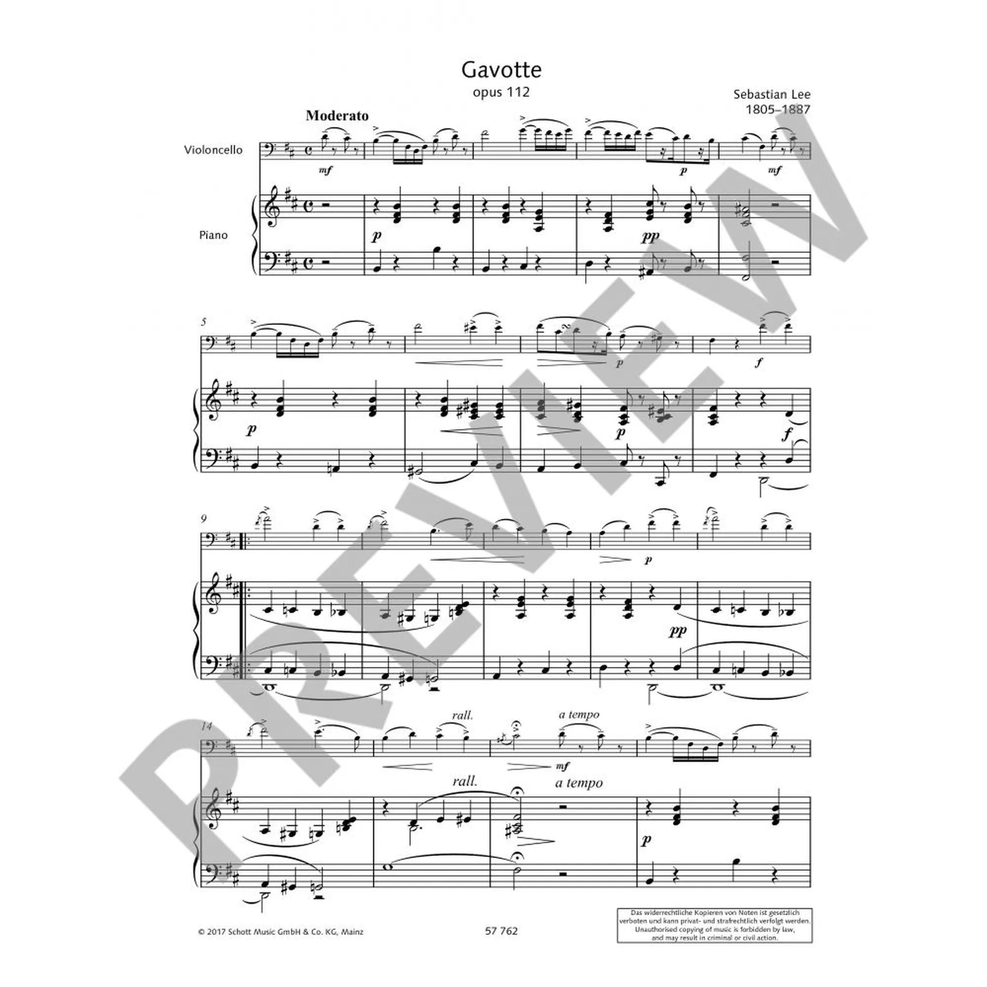Gavotte h-moll op 112