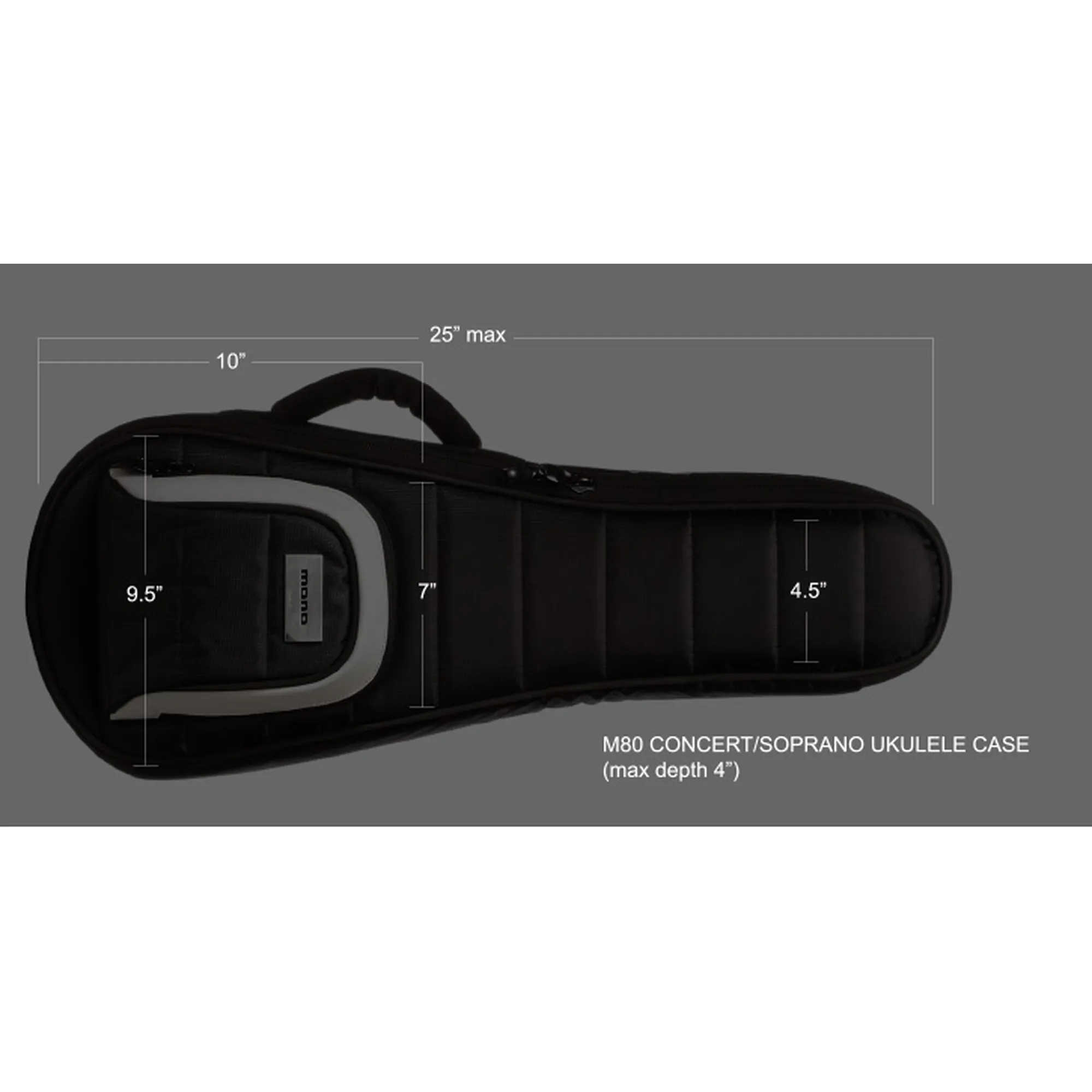 MONO Cases M80-UC-BLK Concert Ukulele - Black