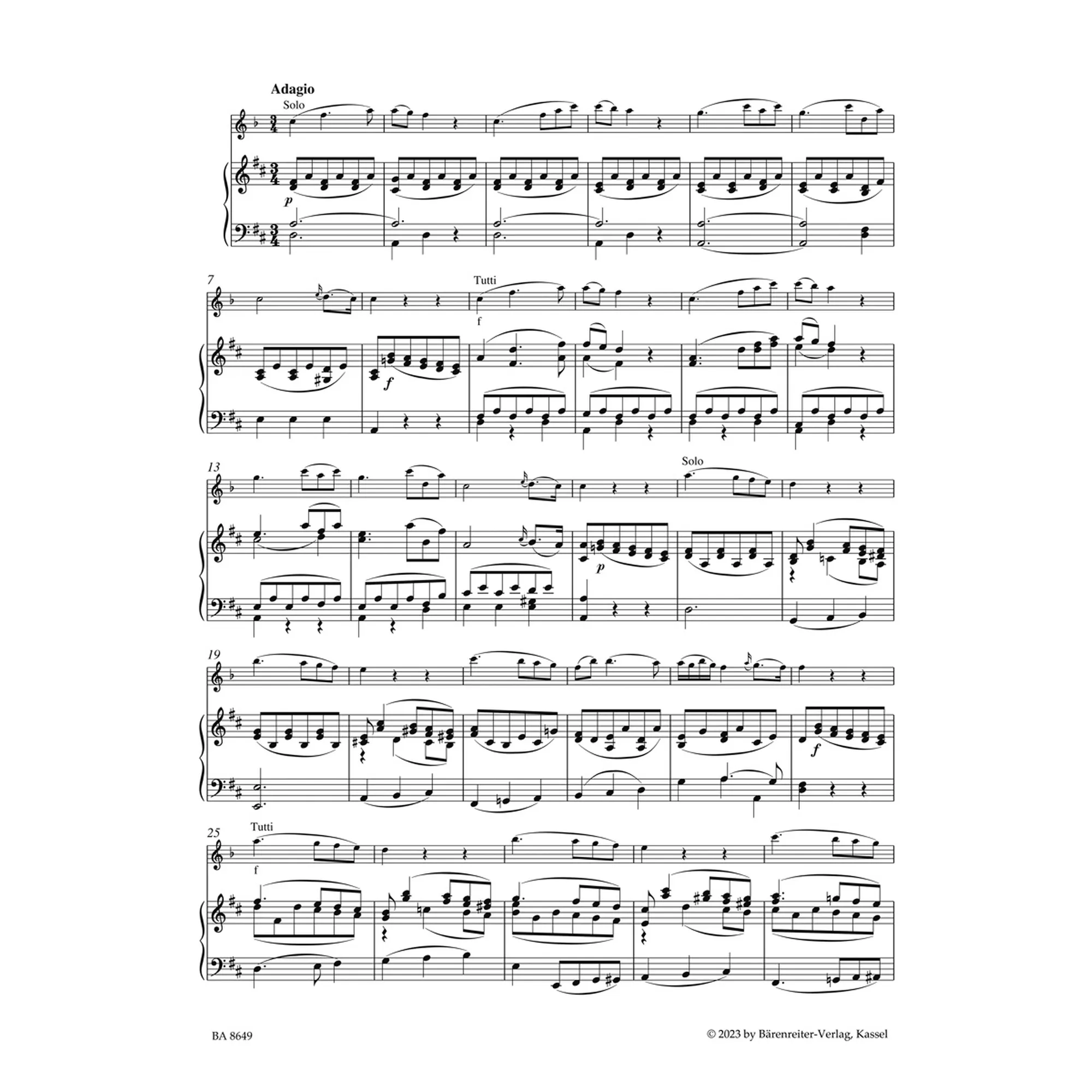 Adagio aus Konzert A-Dur KV 622