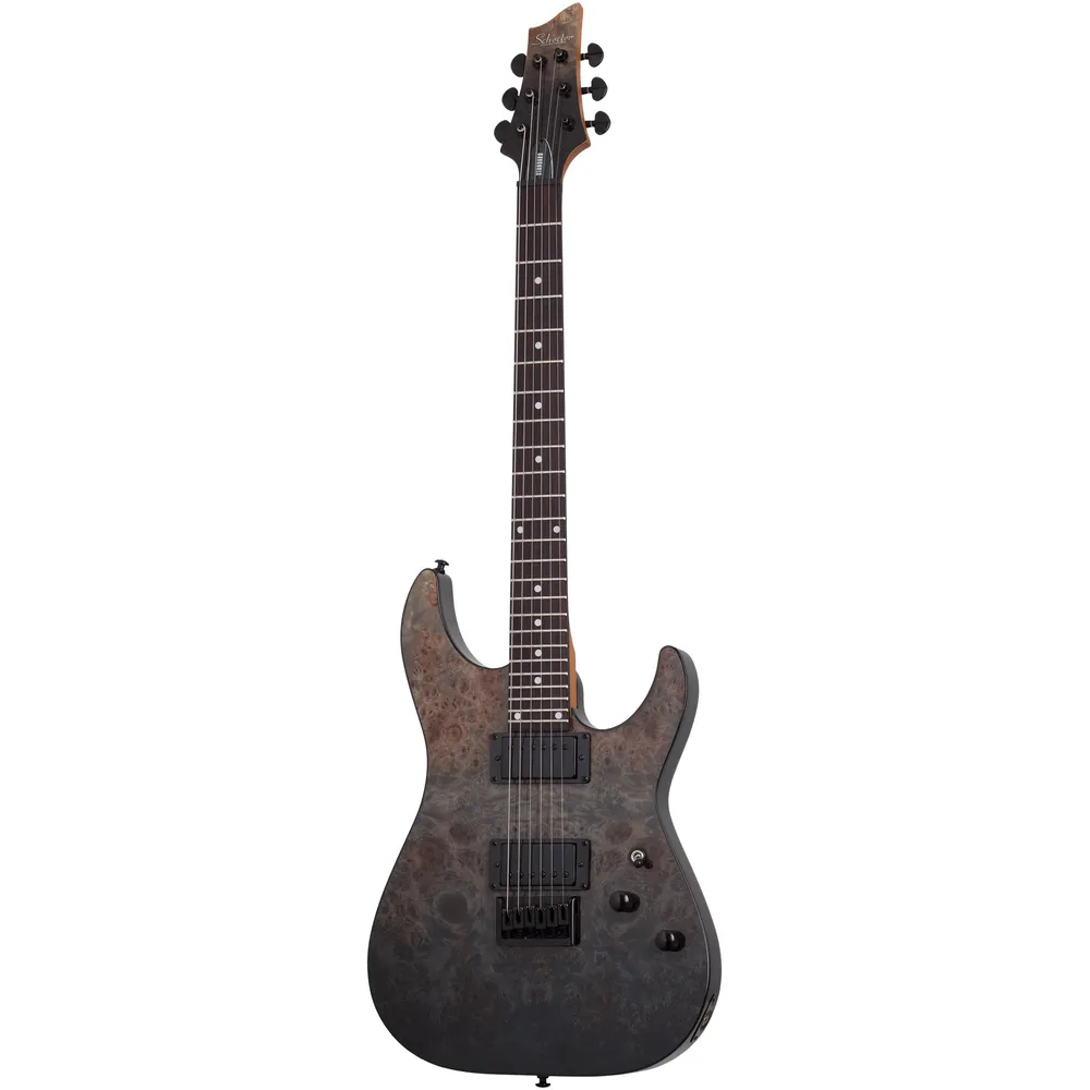 Schecter C-1 Standard - Black Fade Burst Burl