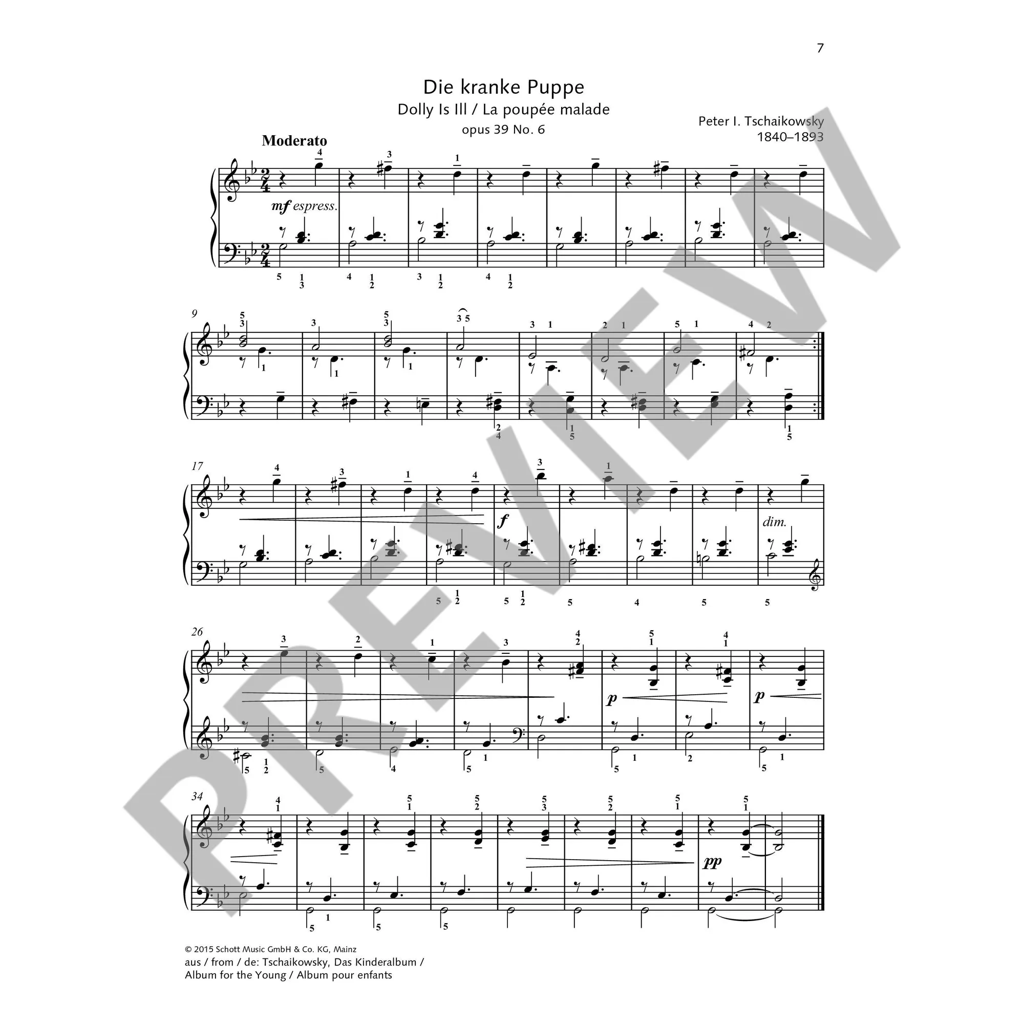 Leichte Klaviermusik der Romantik