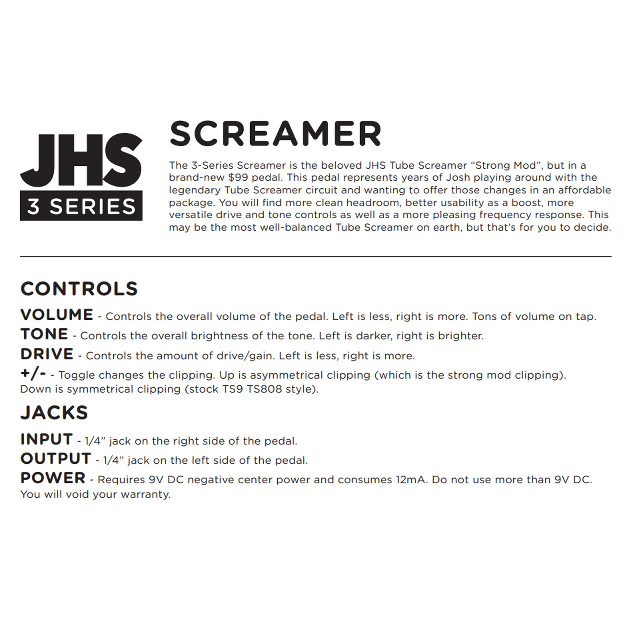 JHS Pedals 3 Series Screamer