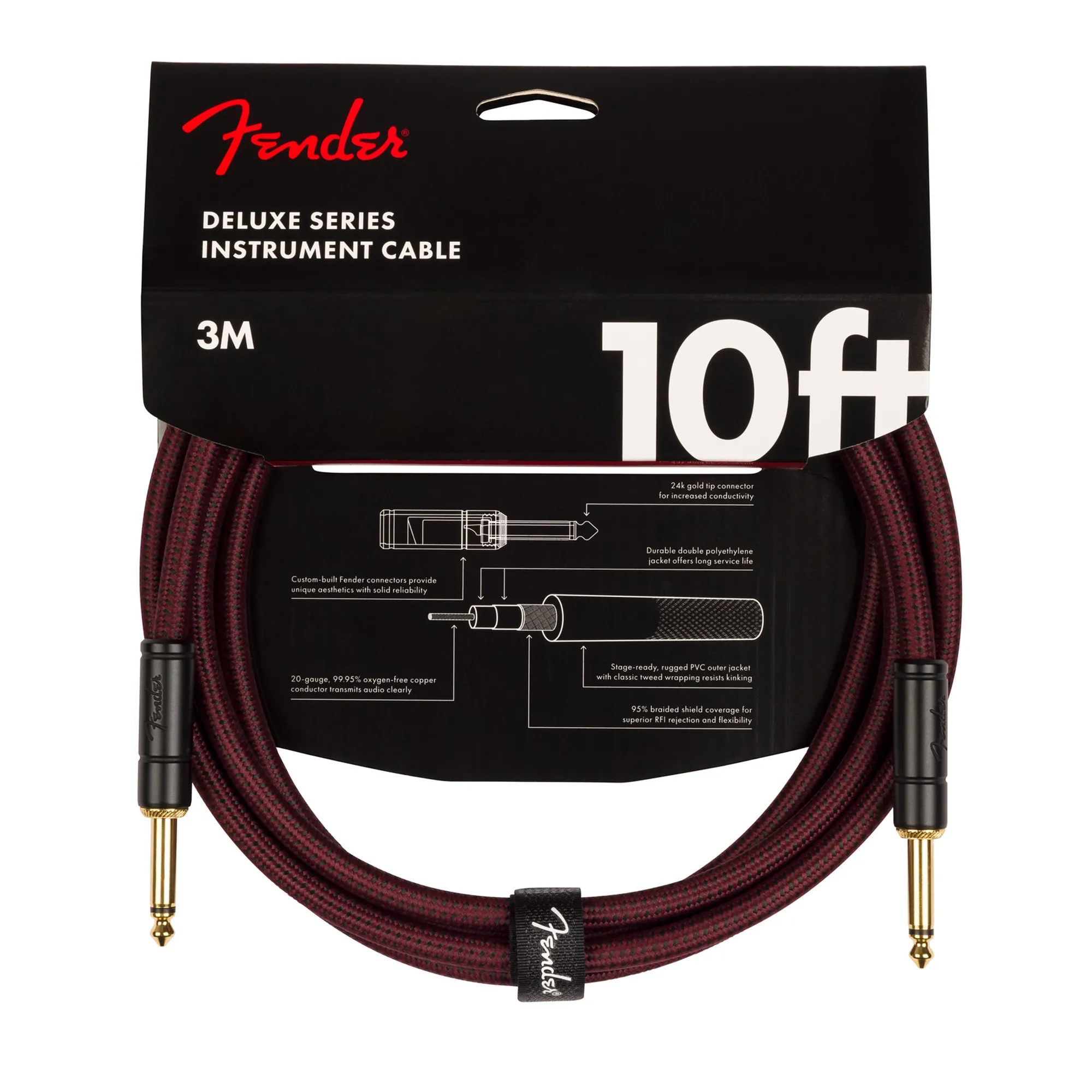 Fender Deluxe Serie Tweed Oxblood 3 Meter