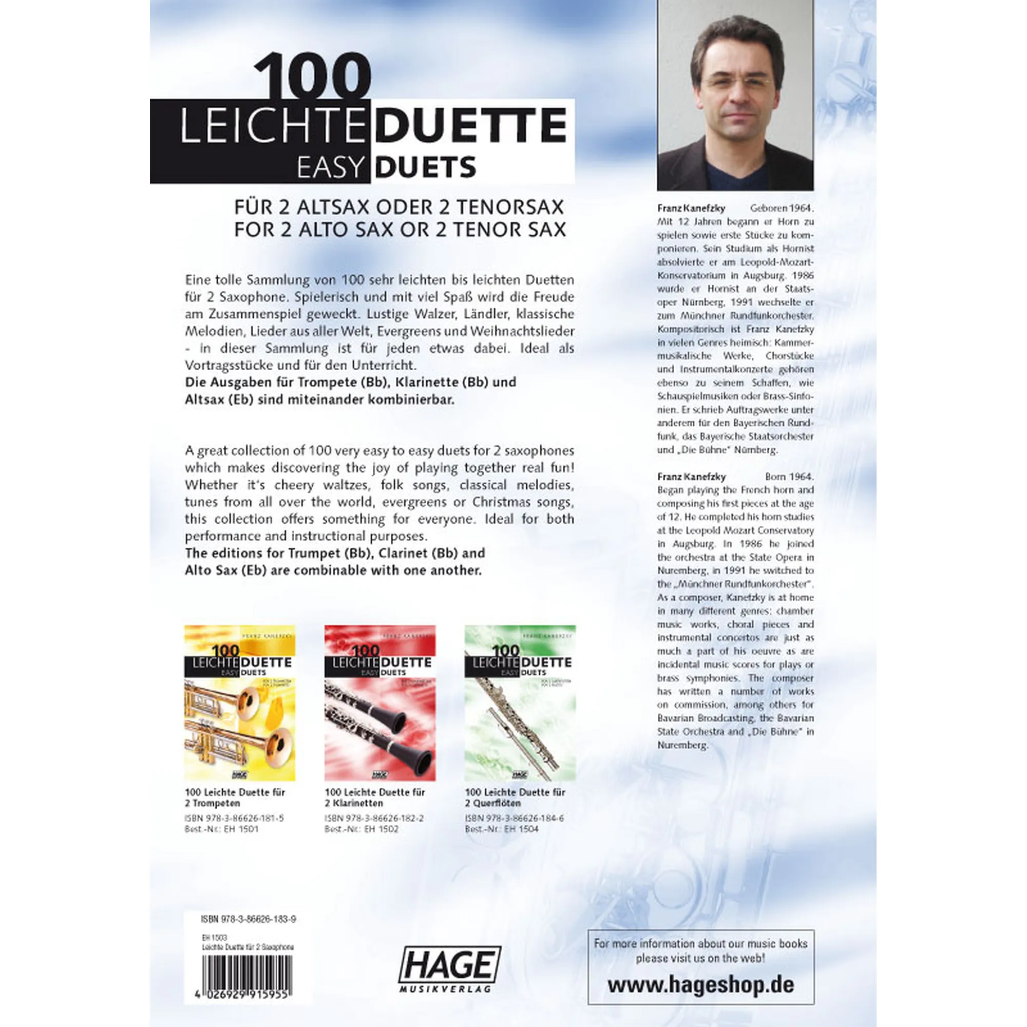 100 leichte Duette - Altsax