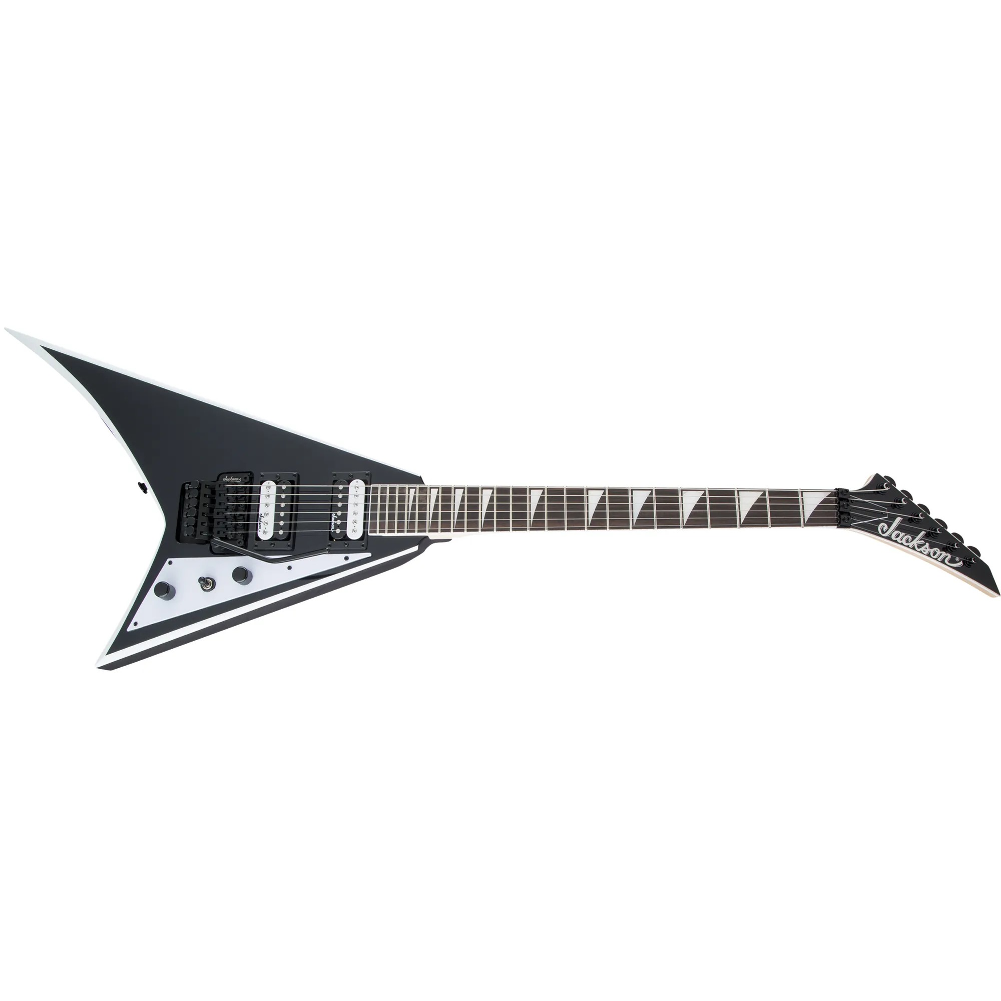 Jackson JS32 Rhoads AH FB - Black with White Bevels