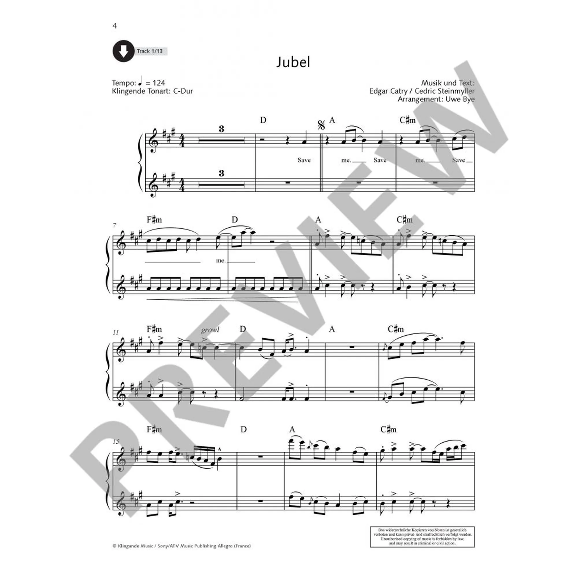 Pop for Alto Saxophone 1