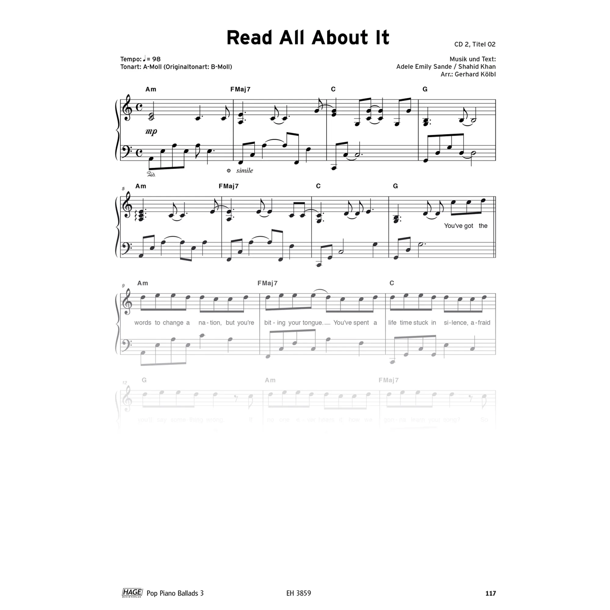Pop Piano Ballads 3