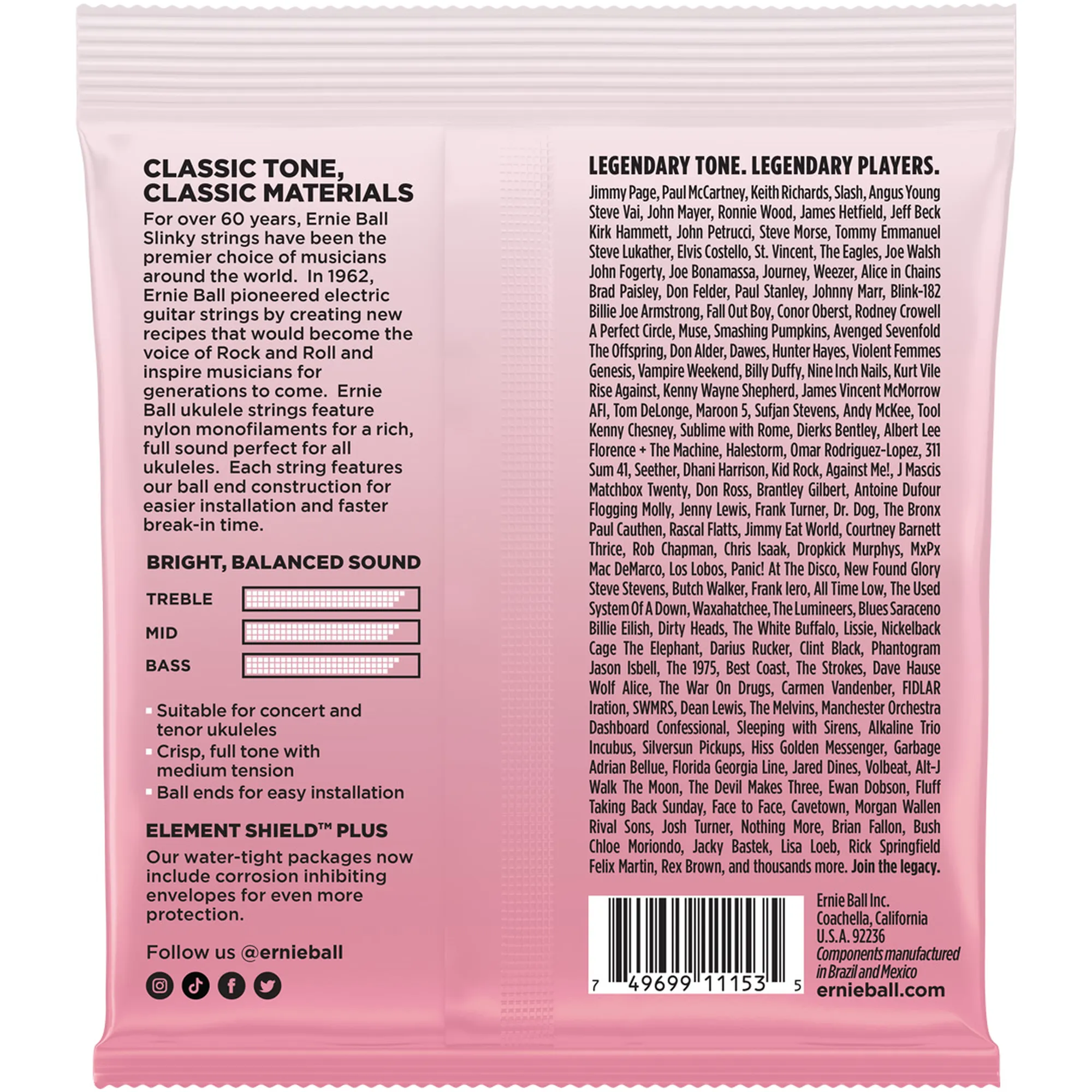 Ernie Ball EB2330 Konzert/Tenor Wound G