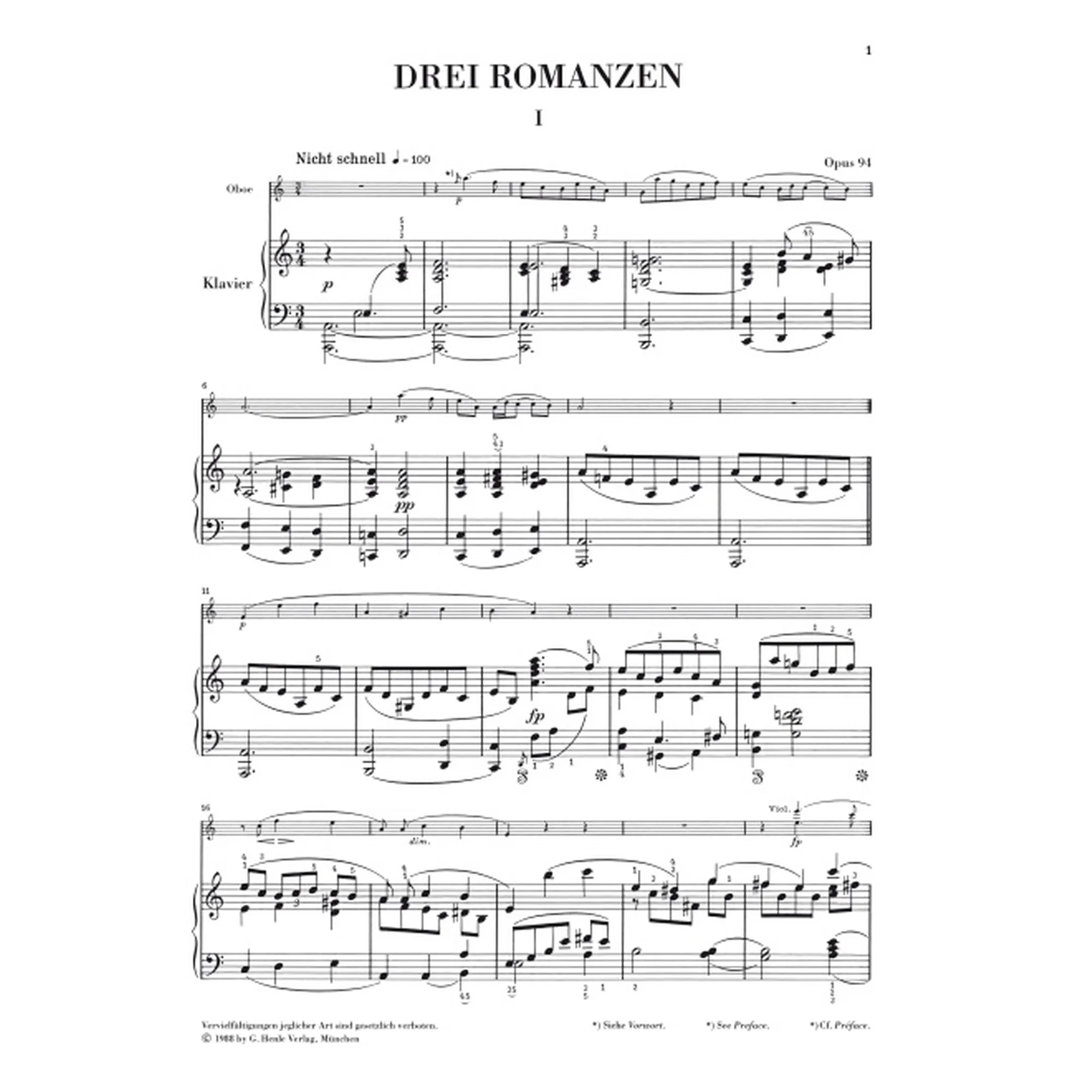 Drei Romanzen op. 94