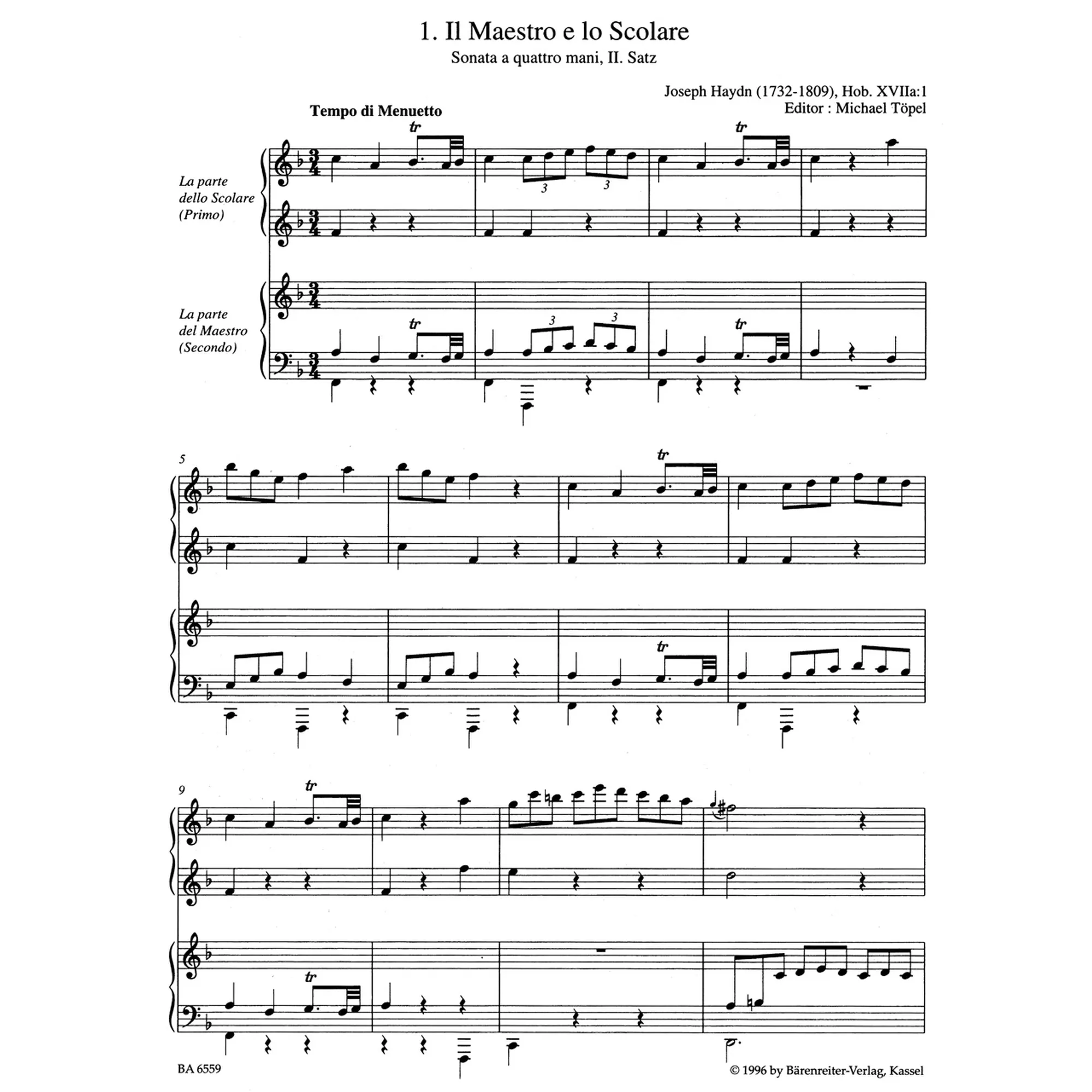 Bärenreiter Piano Album vierhändig