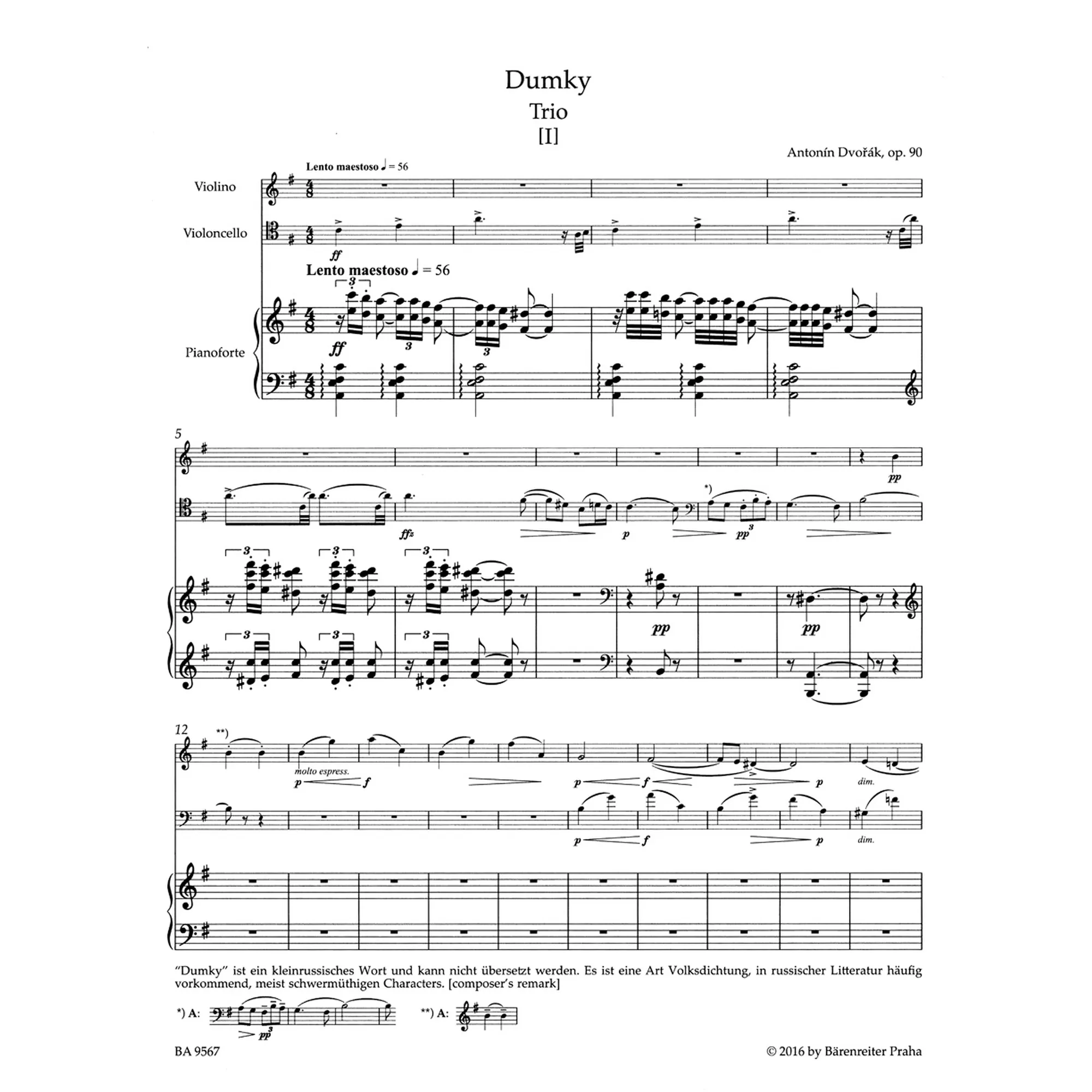 Trio e-moll op.90 (Dumky Trio)