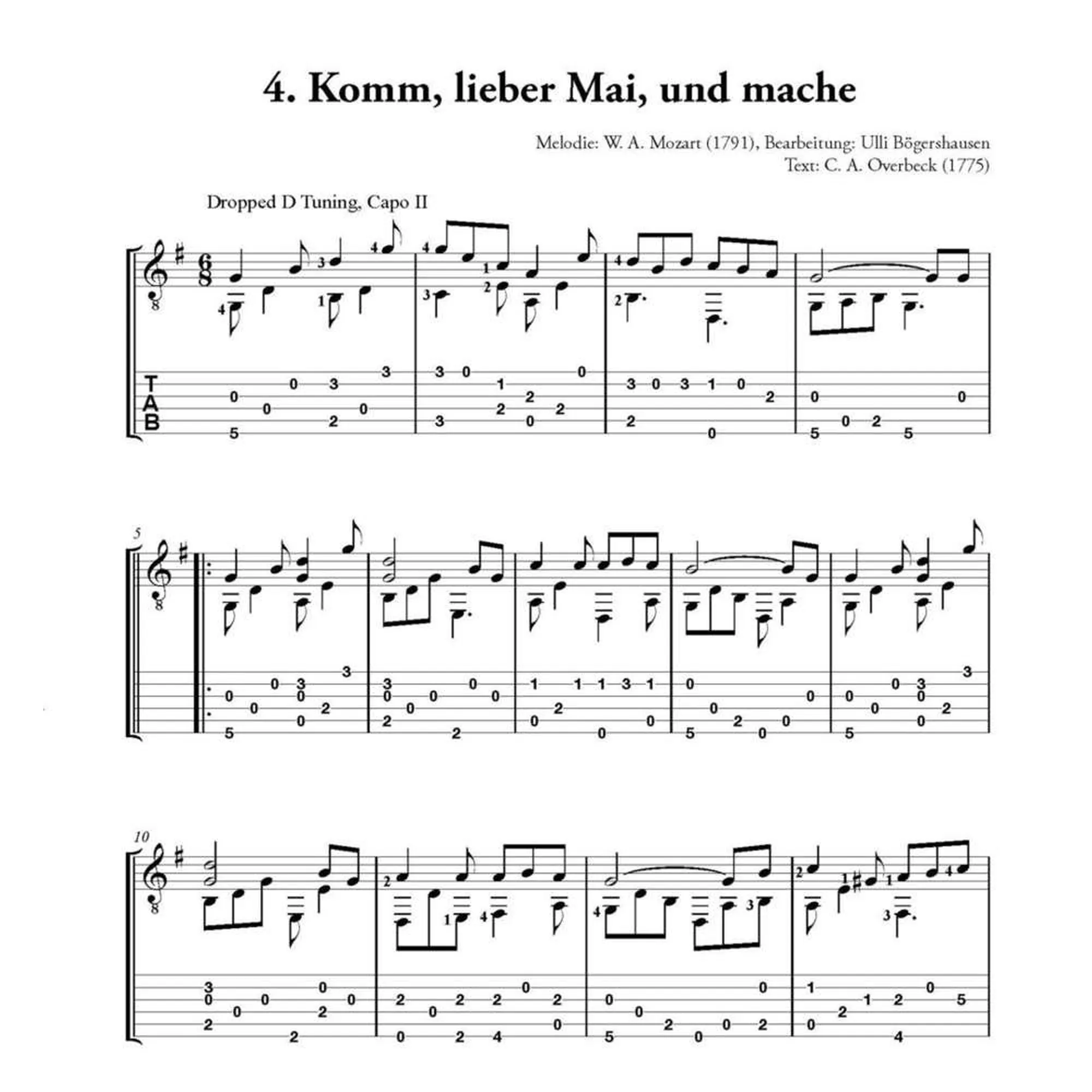 Deutsche Volkslieder für Fingerstyle Guitar