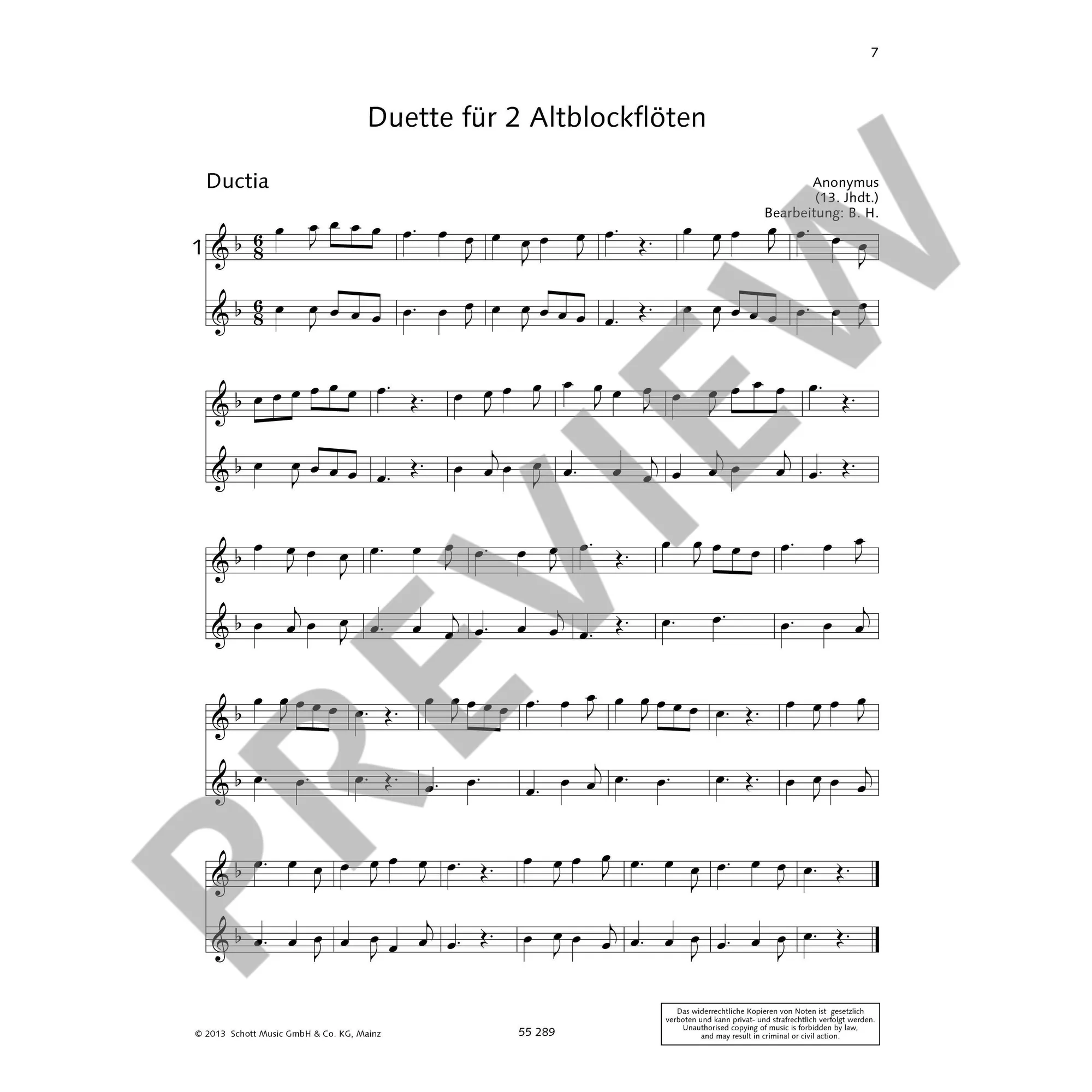 Altblockflöten-Duettbuch