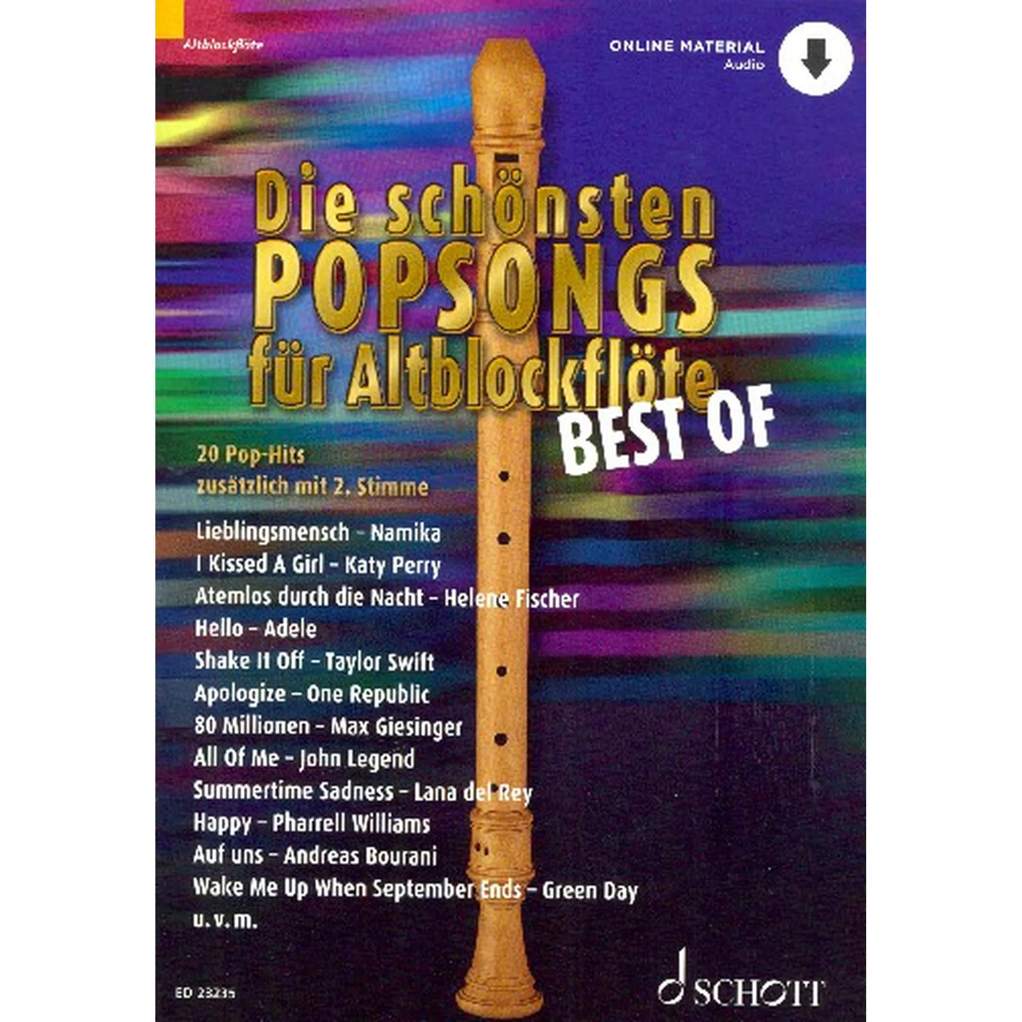Die schönsten Popsongs für Altblockflöte - BEST OF