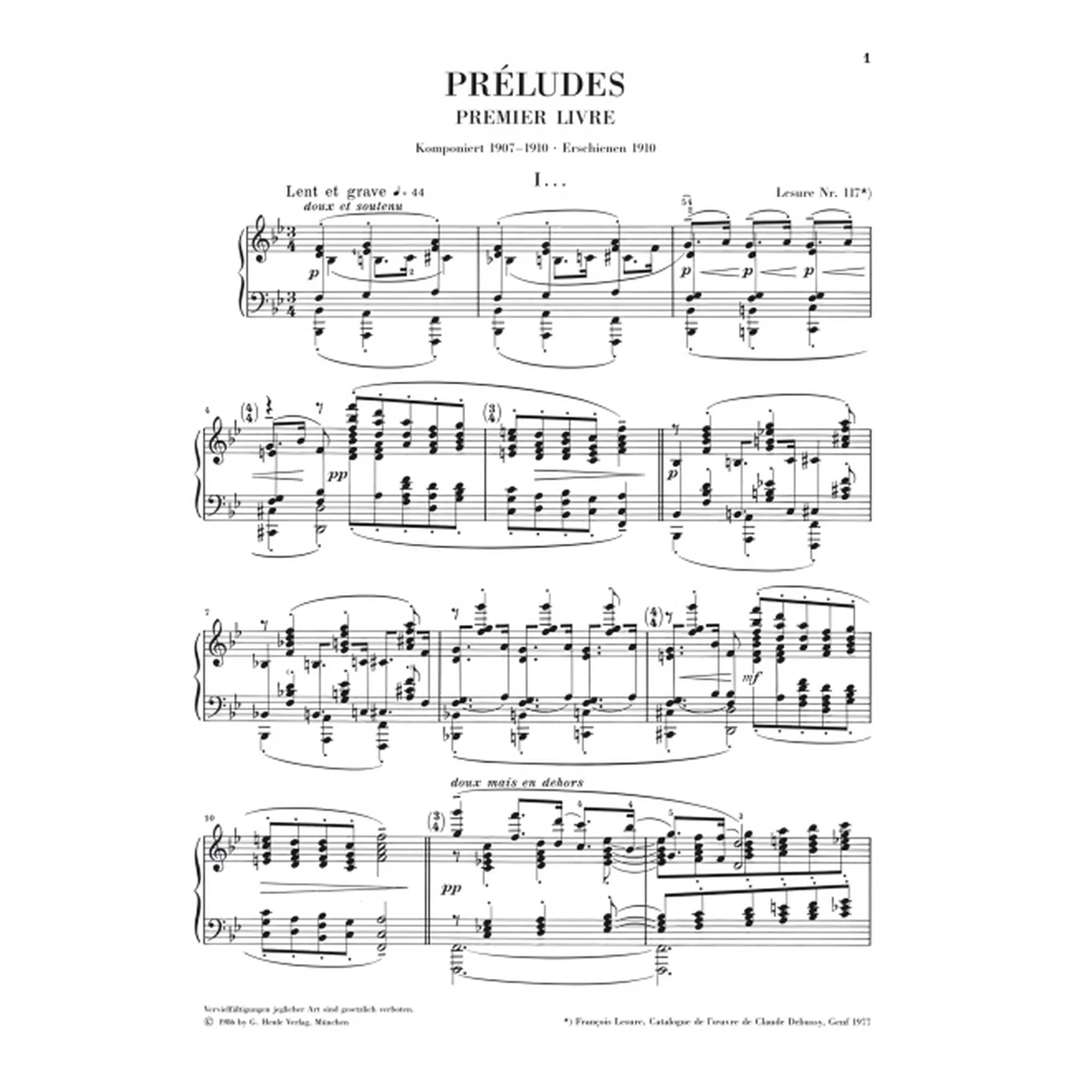 Préludes I (Premier Livre)