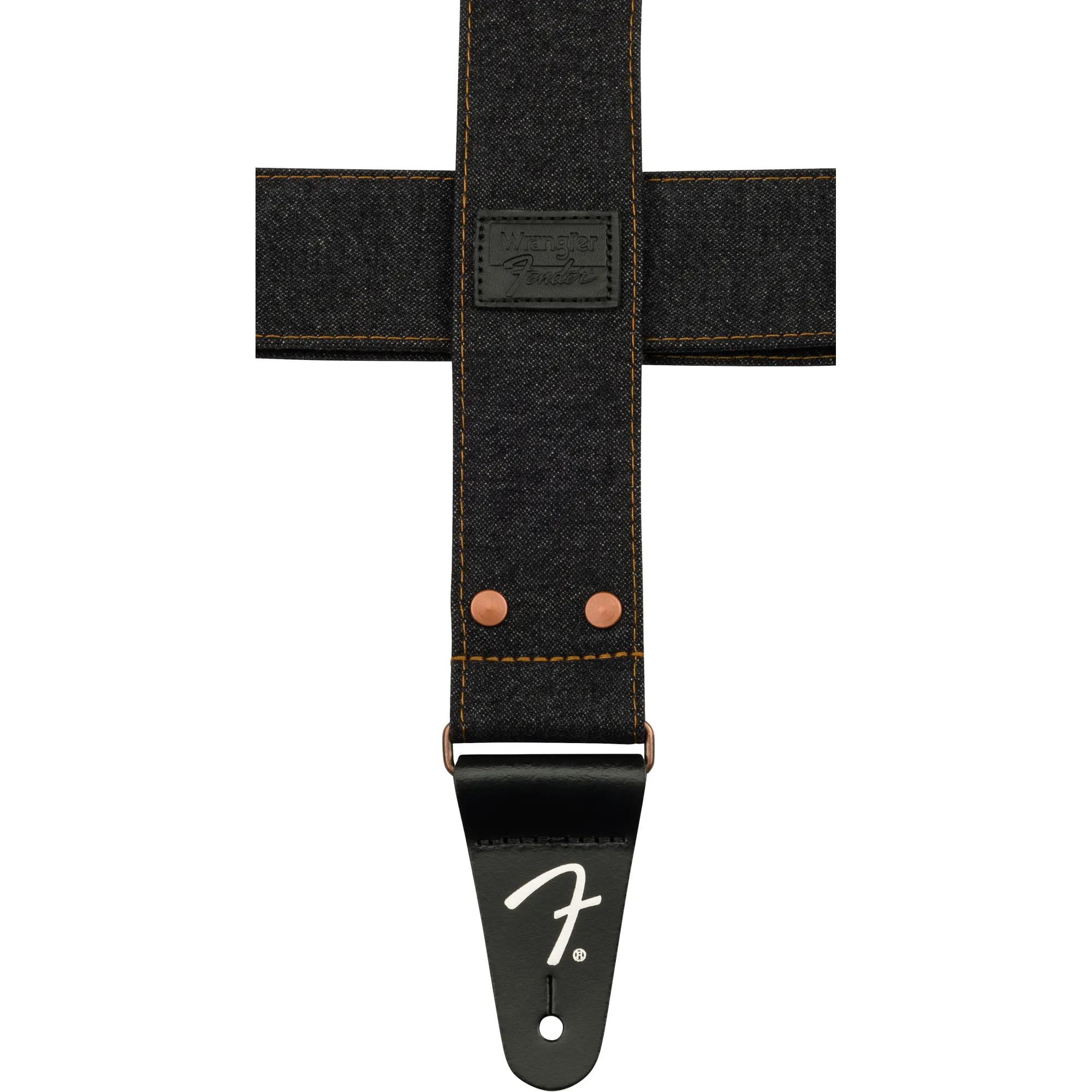 Fender X Wrangler Denim Strap Black Rivet