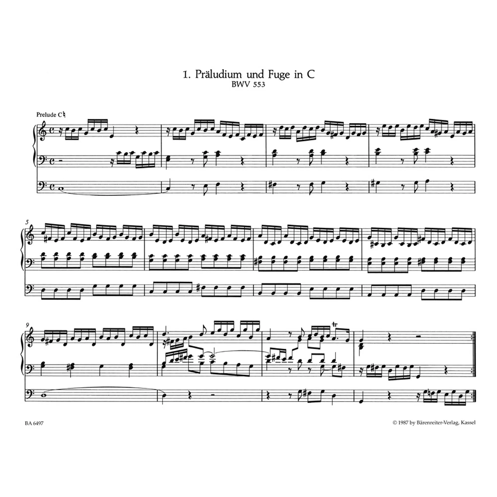 8 kleine Präludien und Fugen BWV 553 - 560