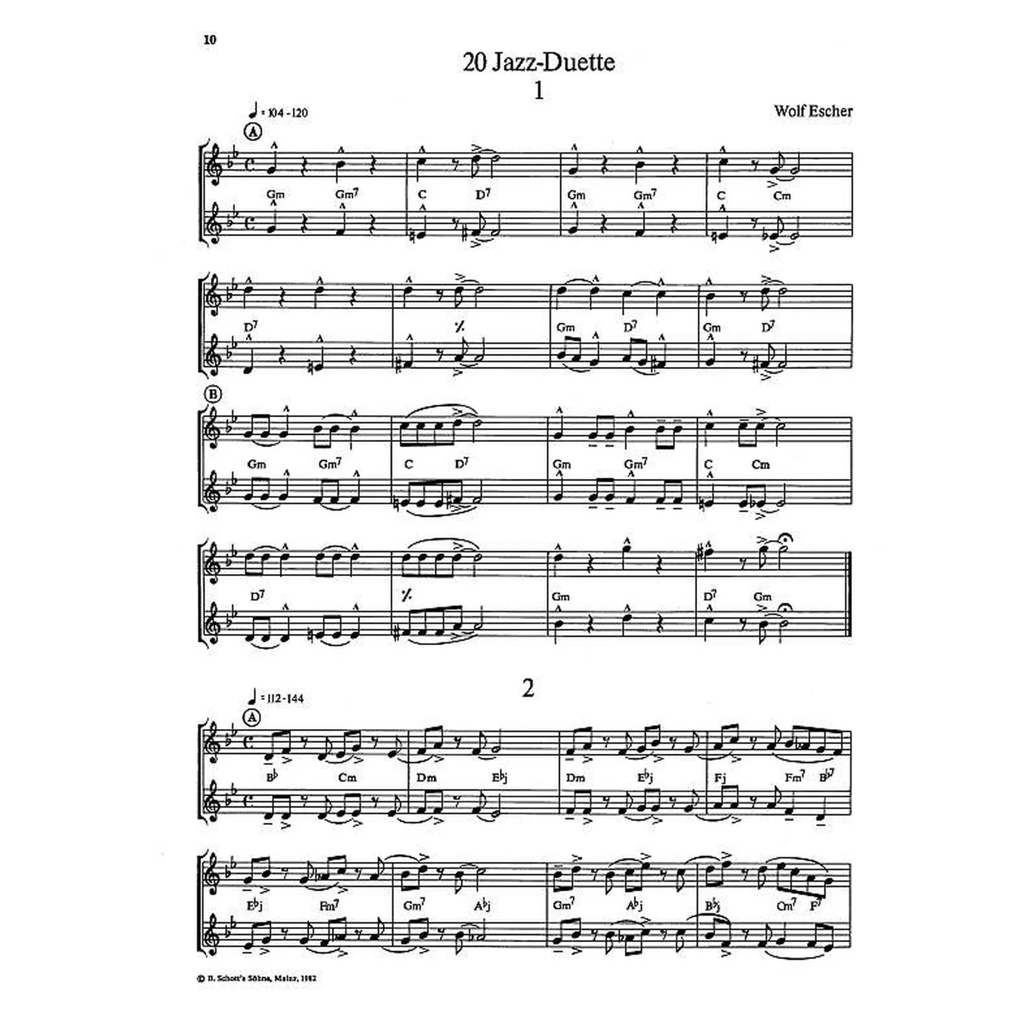 20 Jazz-Duette Band 1