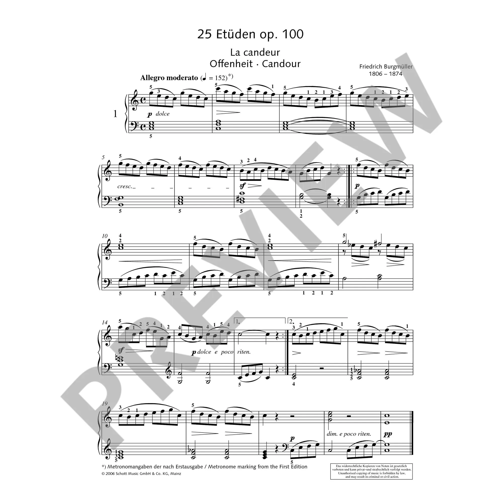 25 leichte Etüden