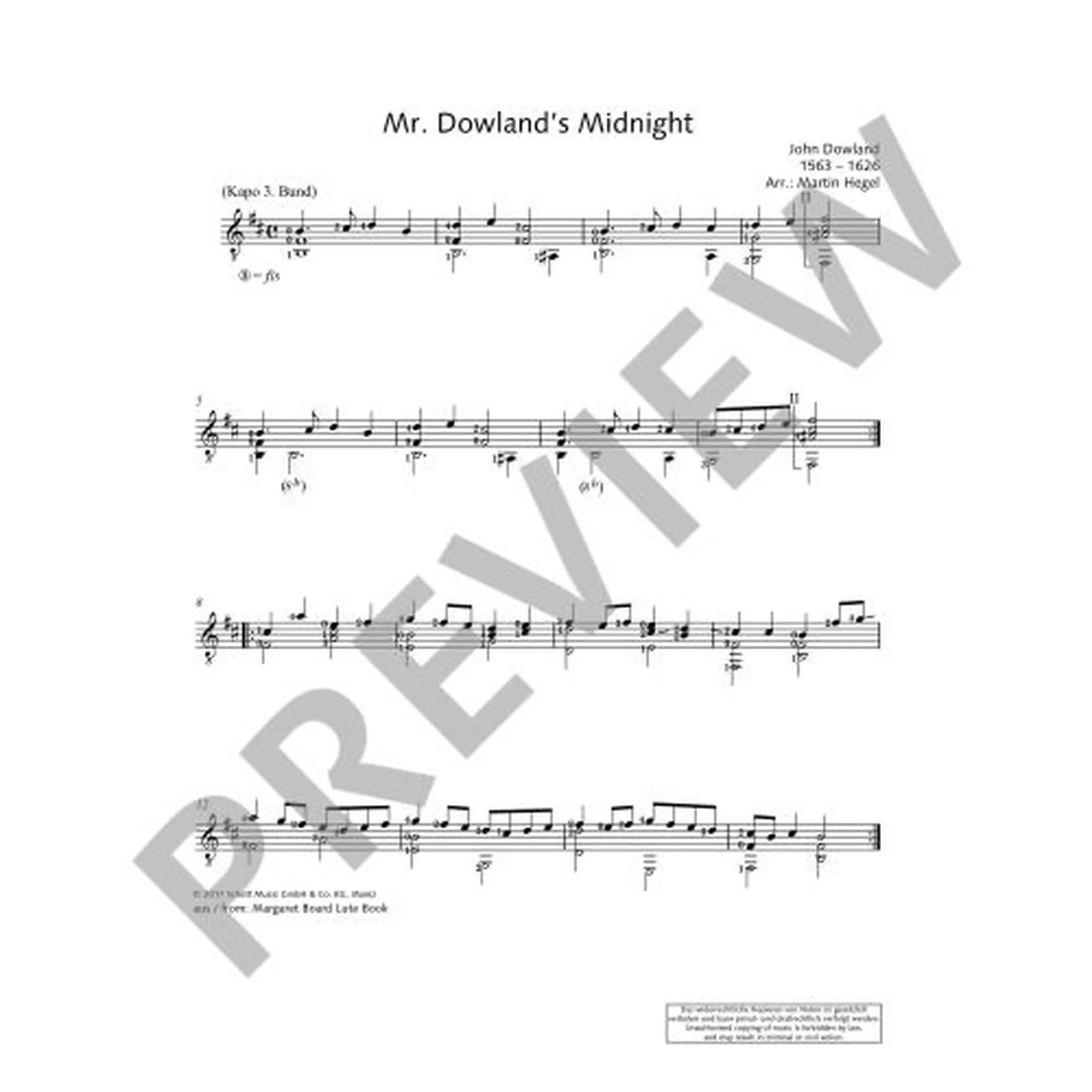 Dowland for Guitar
