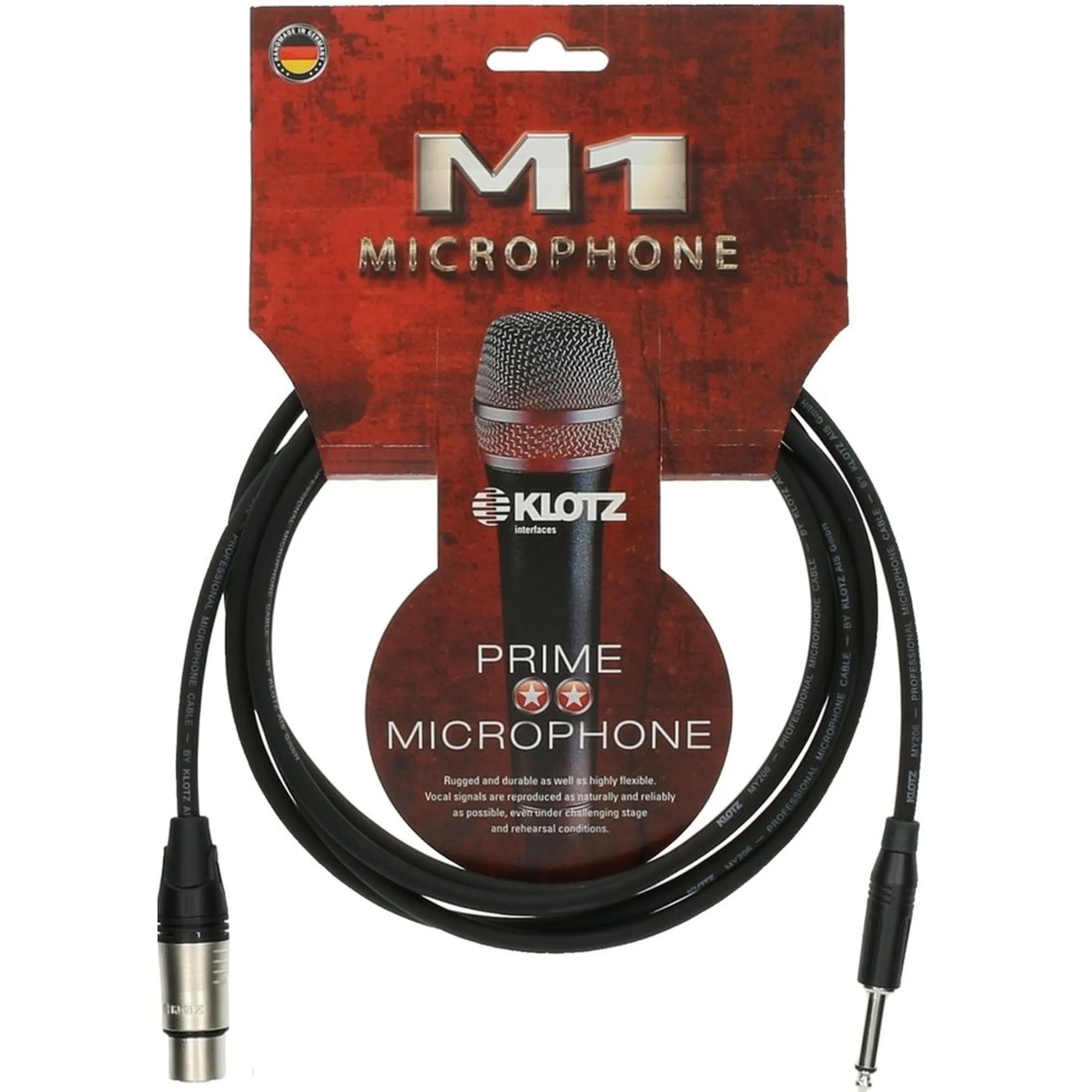 Klotz M1FS1K1000 Prime XLR-Klinke sym.
