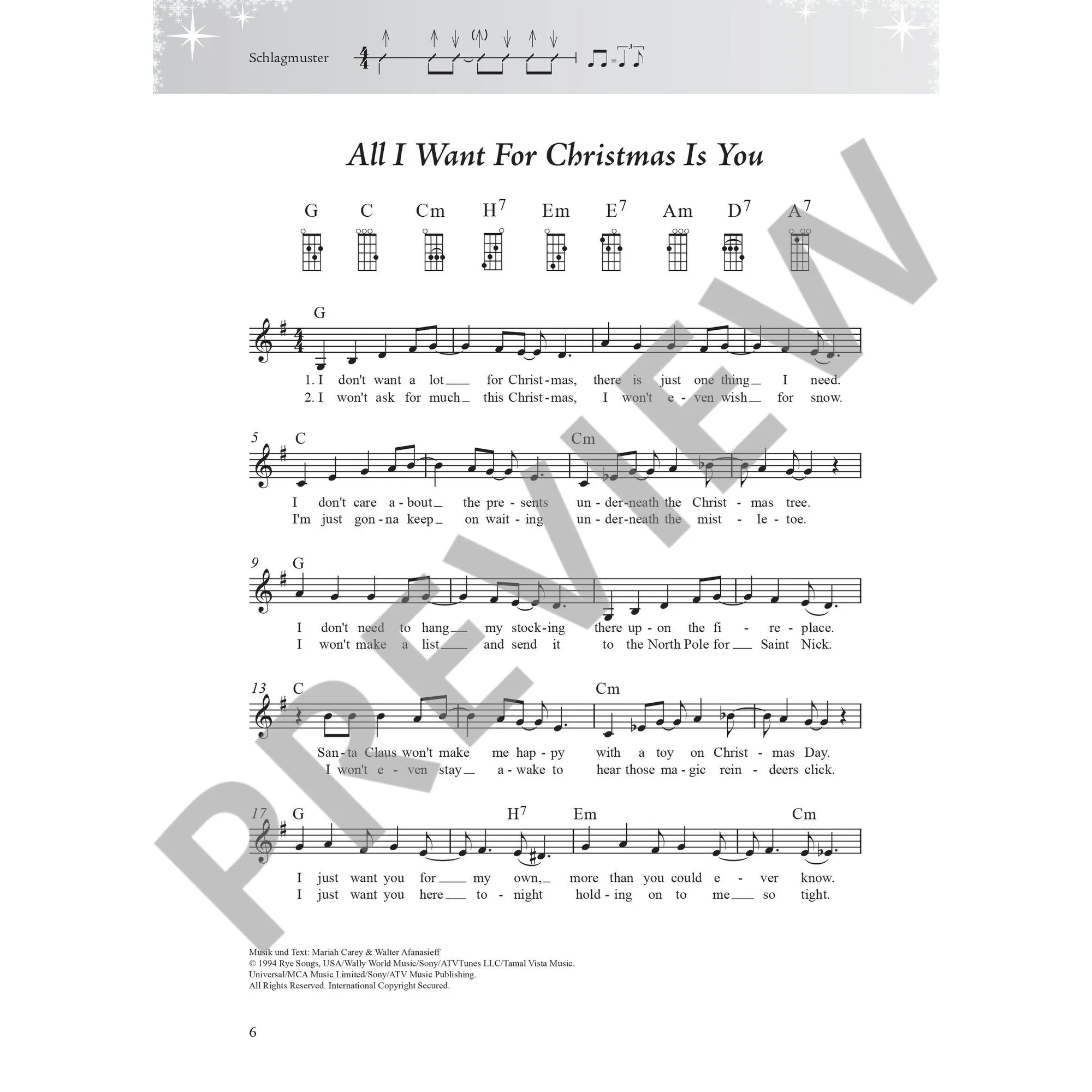 Das Weihnachtsliederbuch Für Alt Und Jung Für Gesang Und Ukulele