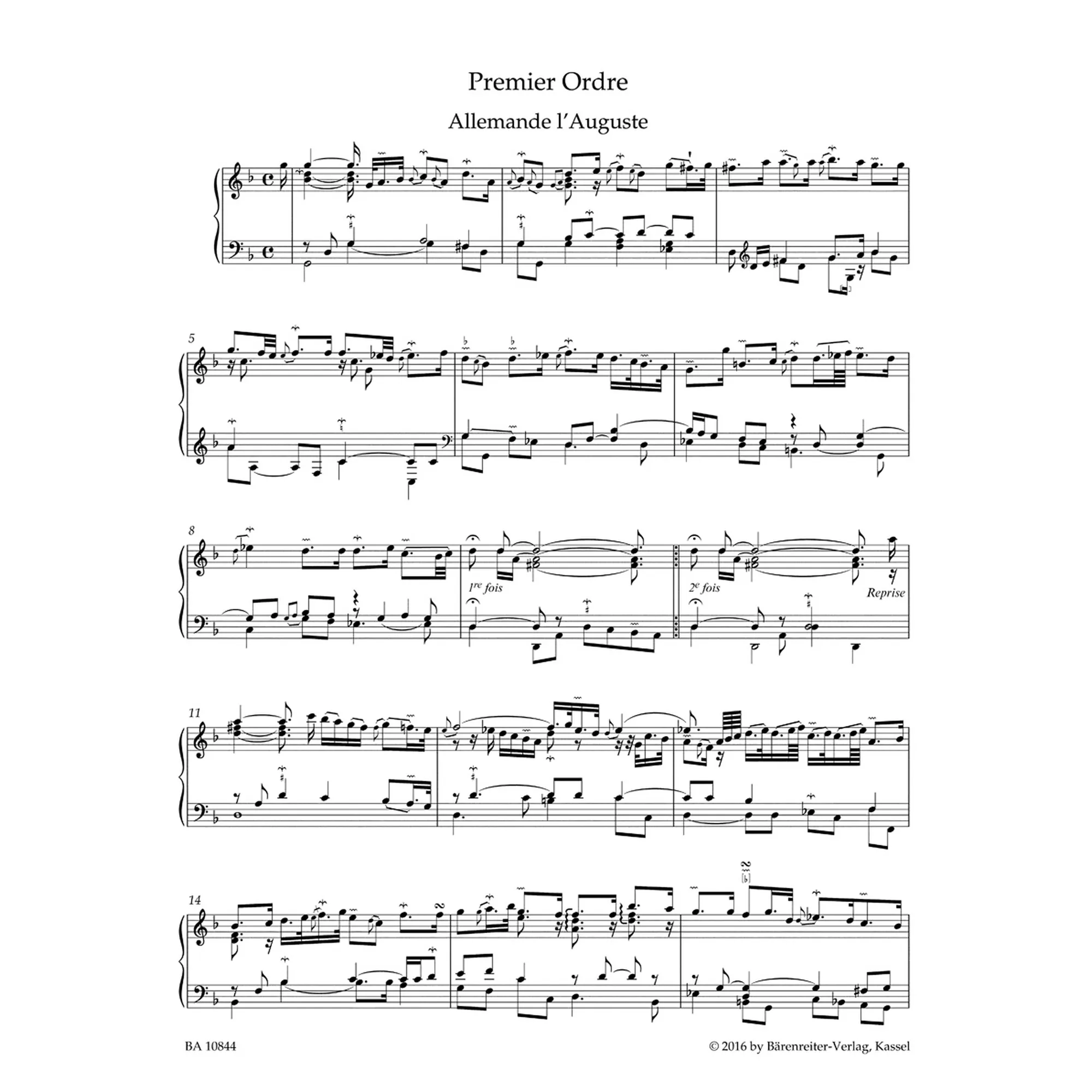 Pieces de Clavecin 1