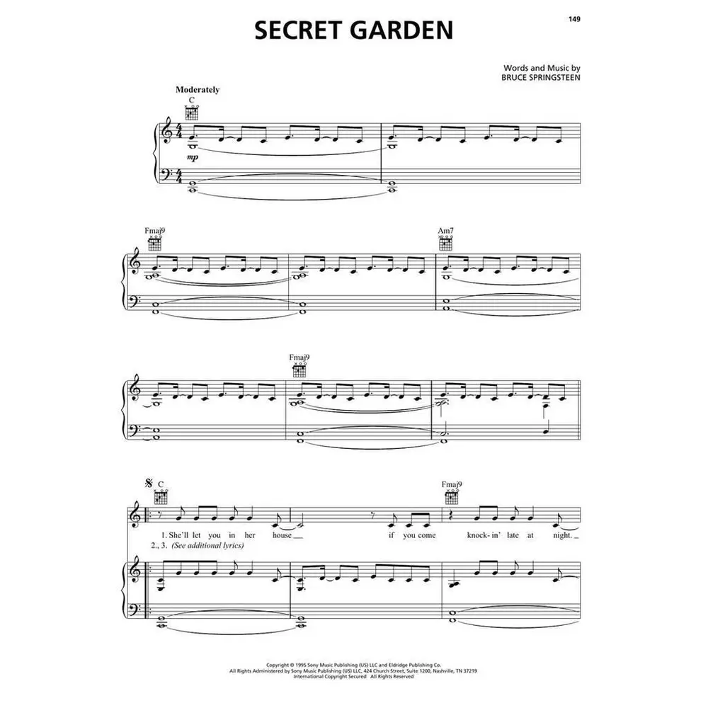 Bruce Springsteen Sheet Music Collection