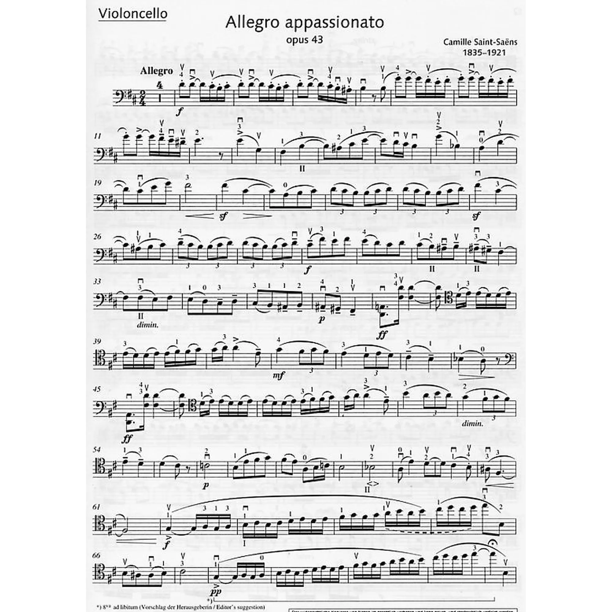 Allegro appaassionato h-moll op. 43